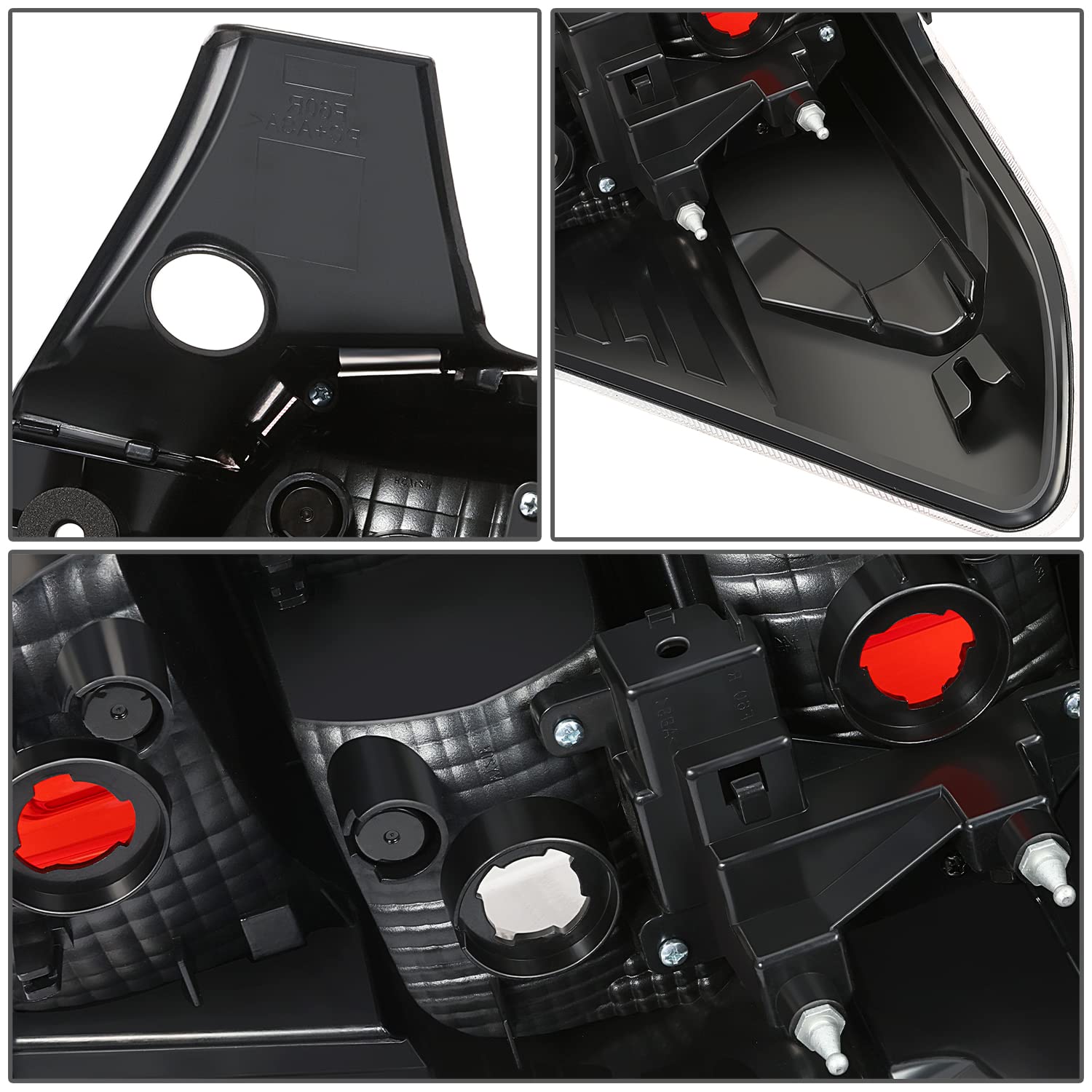 DNA MOTORING Left OE Style Tail Light Compatible with 14-16 Subaru Forester, Red/Clear Lens, OEM-TL-002-L