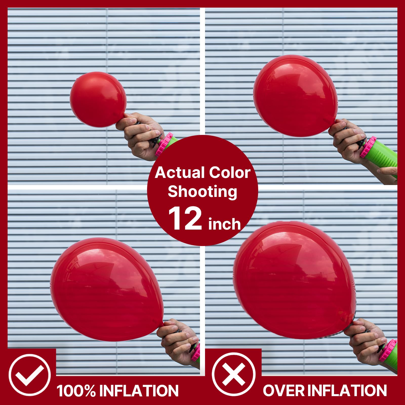 PartyWoo Maroon Balloons 140 pcs Different Sizes of 18 12 10 5 Inch Dark Red Burgundy Ruby Red Balloon Arch Kit Garland for Graduation Valentine's Day Wedding Anniversary Party Decorations Red-Y75