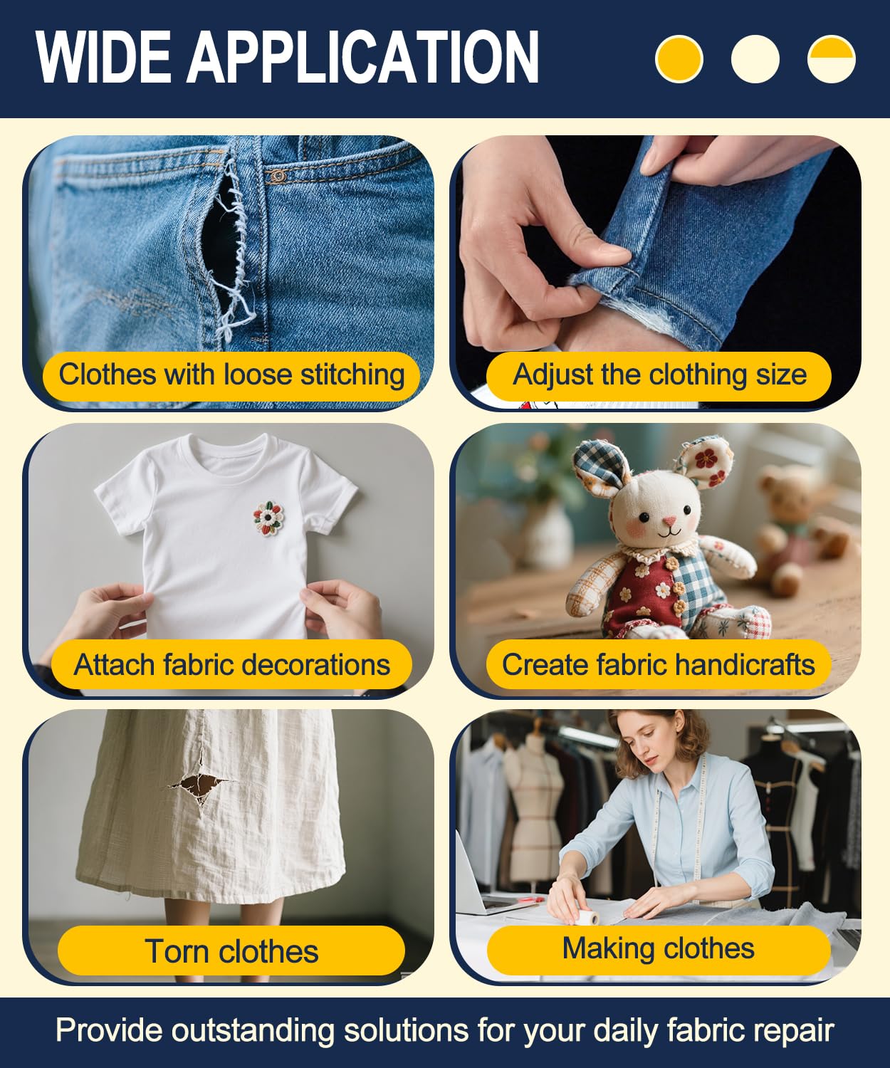 PHIXBEAR Mighty Fabric Glue Permanent in Glass Bottle with Brush, Waterproof Washable Liquid Stitch Fabric Glue, Safe, No Irritation. for Repair Clothes, Leather, Patches(1.68 fl.oz 50ml)