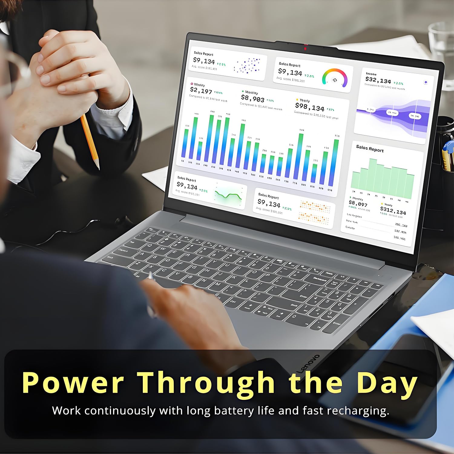 Lenovo Ideapad Slim 3 Laptop for Student & Business with Microsoft Office, Backlit Keyboard, AMD Ryzen 5 5625U (Beats i7-1260U), 15.6" FHD Display, 16GB RAM, 512GB SSD, Windows 11 Pro, WOWPC USB