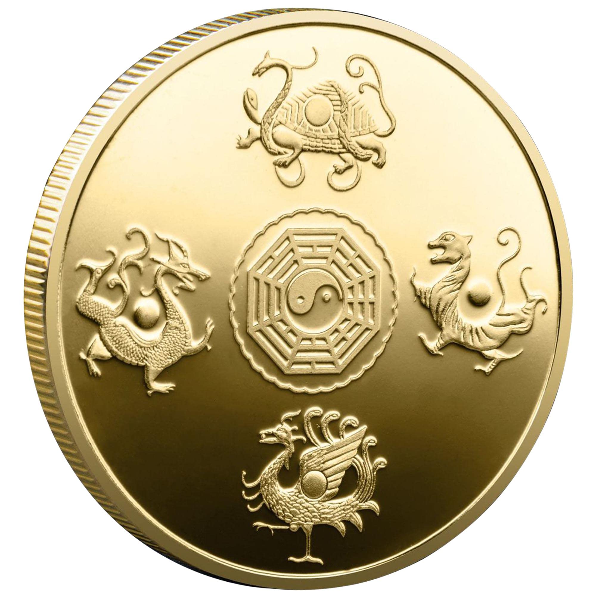 Chinese Ancient Mythical Creatures Lucky Coin White Tiger Lottery Ticket Scratcher Tool Lucky Charms Challenge Coin
