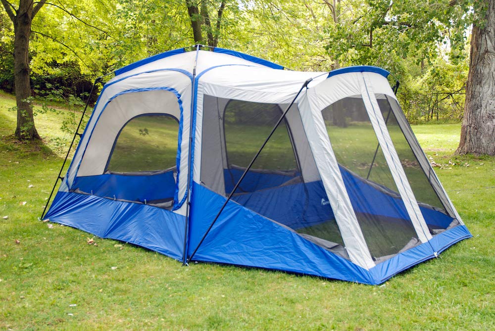 Napier Sportz SUV Tent with Screen Room | 10'x10' Vehicle Camping Tent with 7'x6' Screen Room and Awning | Fits All CUVs, SUVs, Minivans | Sleeps 6 Adults | Blue/Gray | Model 84000