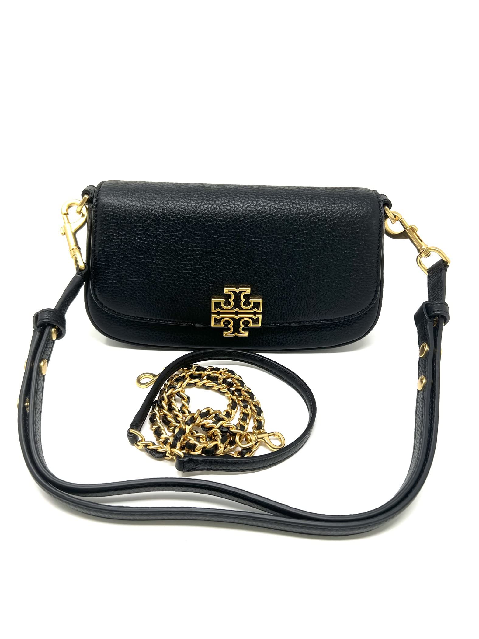 Tory Burch 138772 Britten Convertible Crossbody Bag in Black
