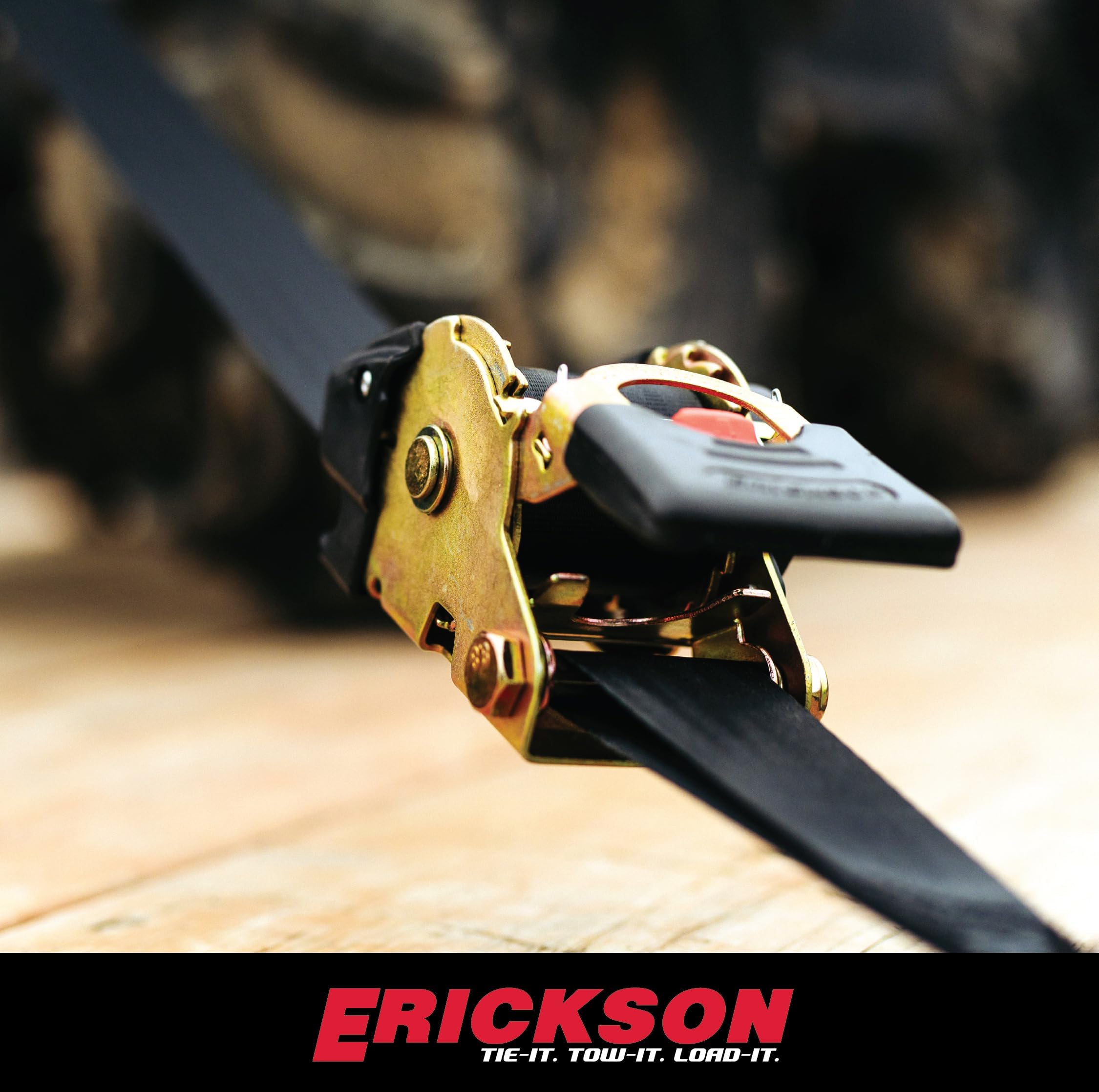 Erickson 34416 Pro Series Black 2" x 10' Retractable Ratcheting Tie-Down Strap