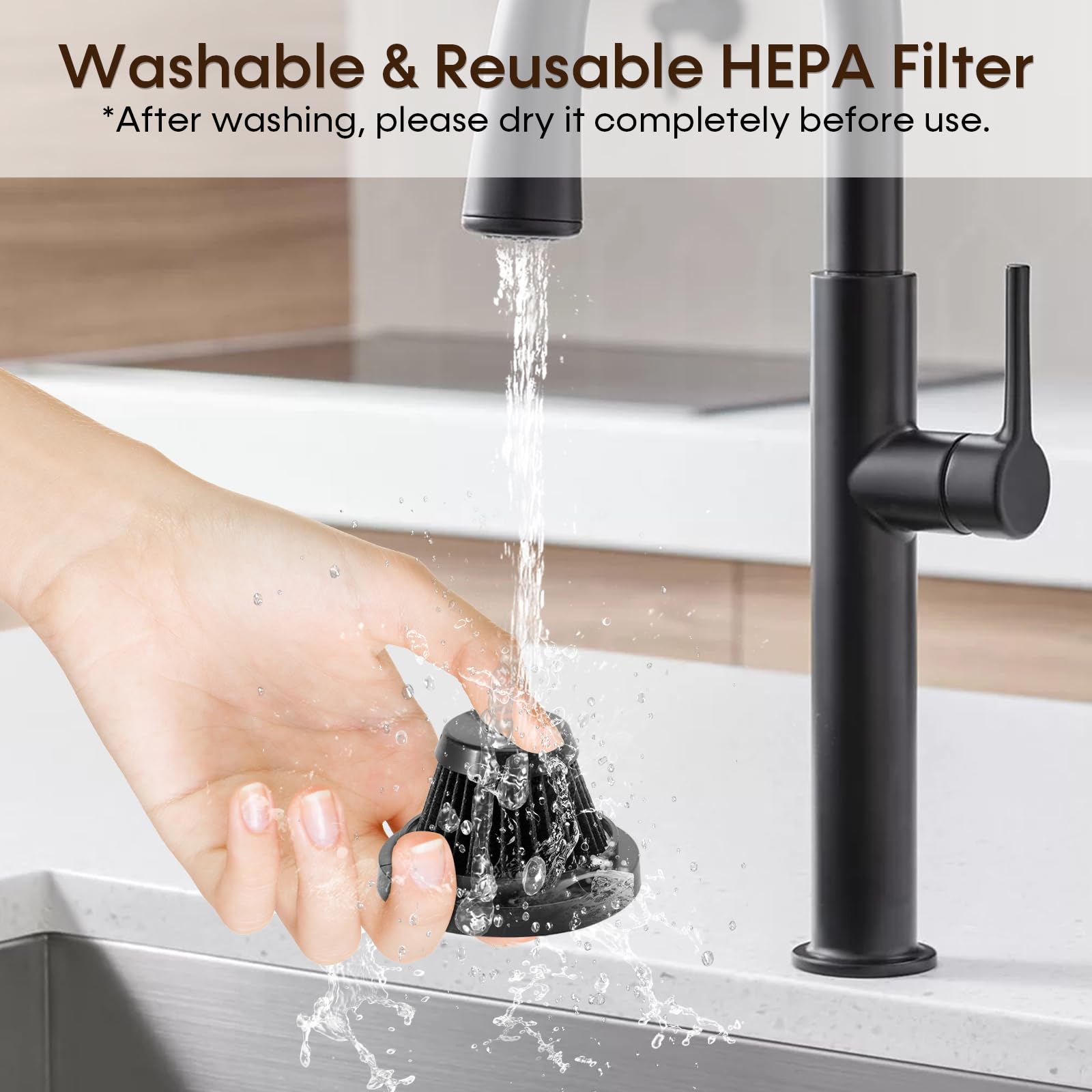 17KPa Suction Handheld Vacuum Cordless - Mini Vacuum Cleaner USB Charging Easy Cleaning with Brushless Motor - Portable Hand Vacuum with 2 HEPA Filters for Home Car Dorm Couch Carpet Stairs Dust Hair