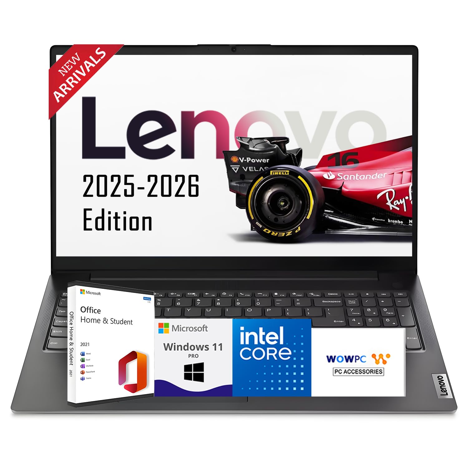 Lenovo New 15.6" FHD Business Laptop 2025/2026 Edition, Intel High-Performance CPU, 16GB RAM, 1TB SSD, Windows 11 Pro with Microsoft Office, WiFi 6, Ultra-Quiet Design, Long Battery Life w/o Earbuds