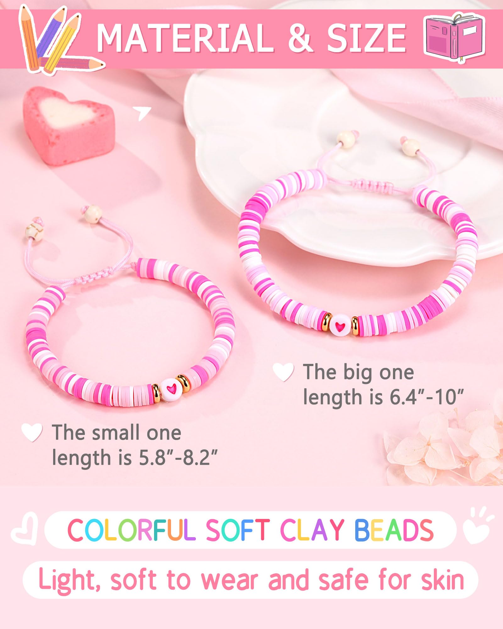 UPROMI First Day of Kindergarten Bracelet Gift, Back to School Bracelet Mommy and Me, First Day of School Bracelet Mom Mother Daughter Back to School Stuff Gifts