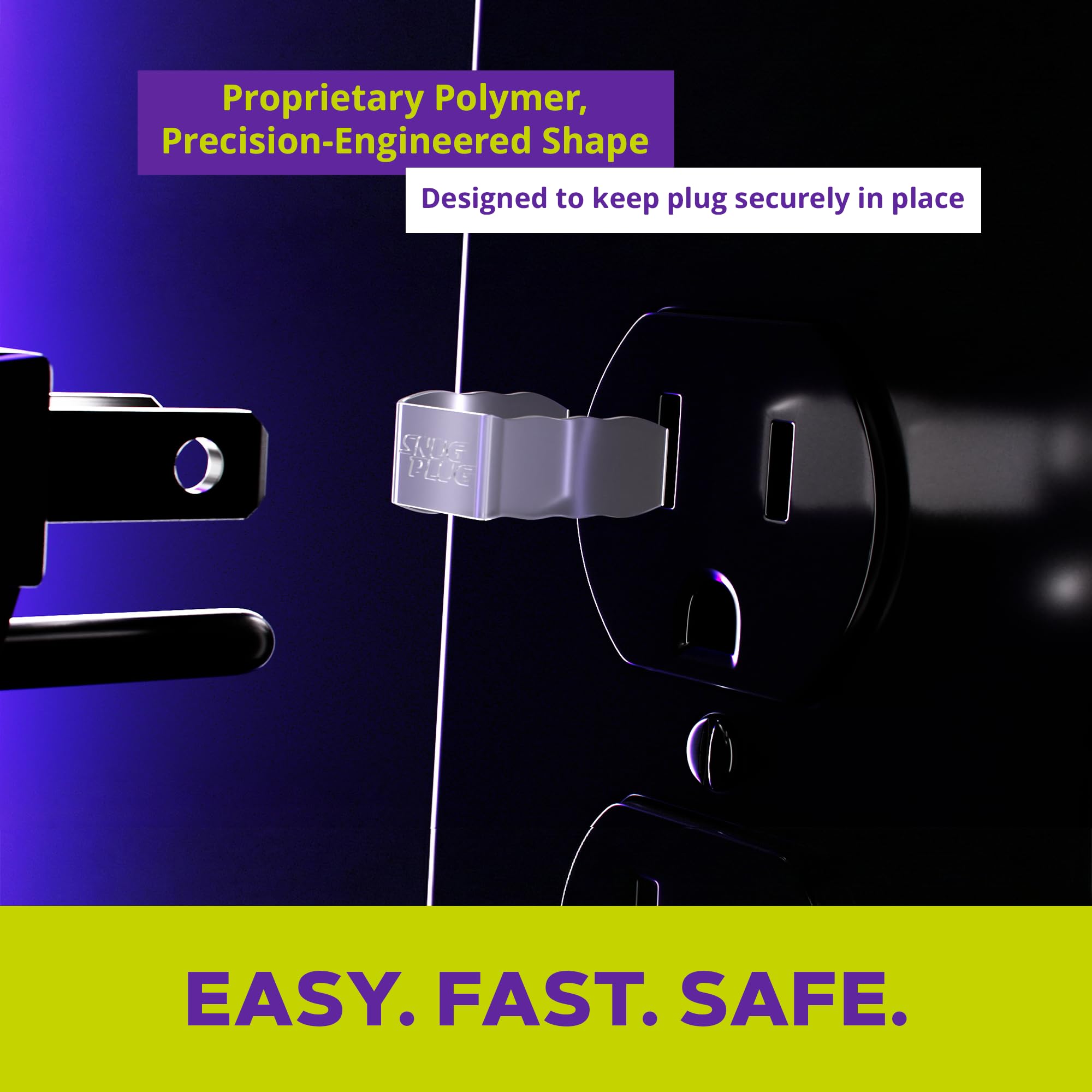 Snug Plug Loose Outlet Plug Fix & Outlet Insert | Prevent Plug from Being Unplugged & Save Money On Electricians – Clear Plastic Plugs for Outlets Keep Loose Plugs Secure – 10-Pack
