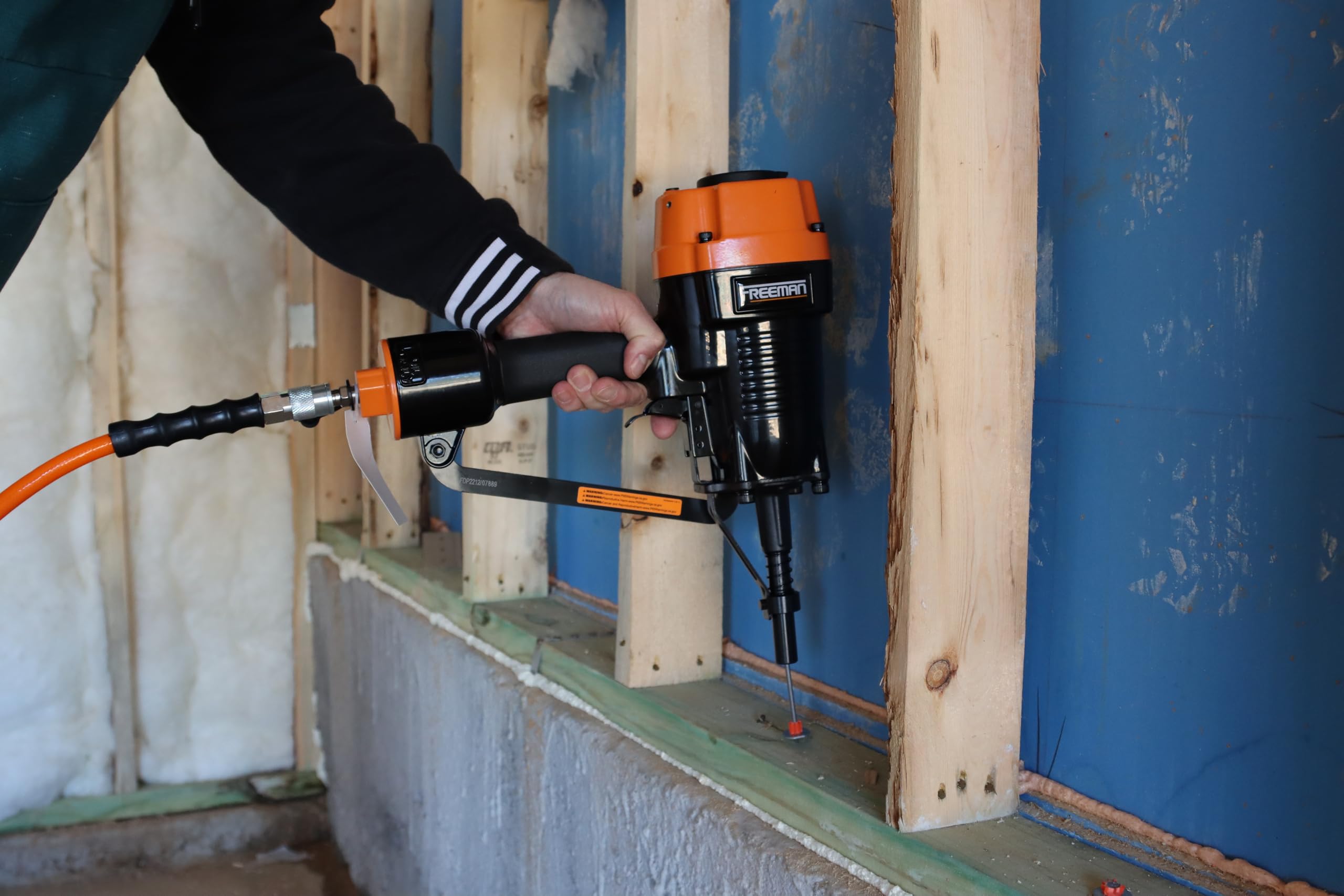 Freeman PSSCP Pneumatic 3" Single Pin Concrete Nailer with Case