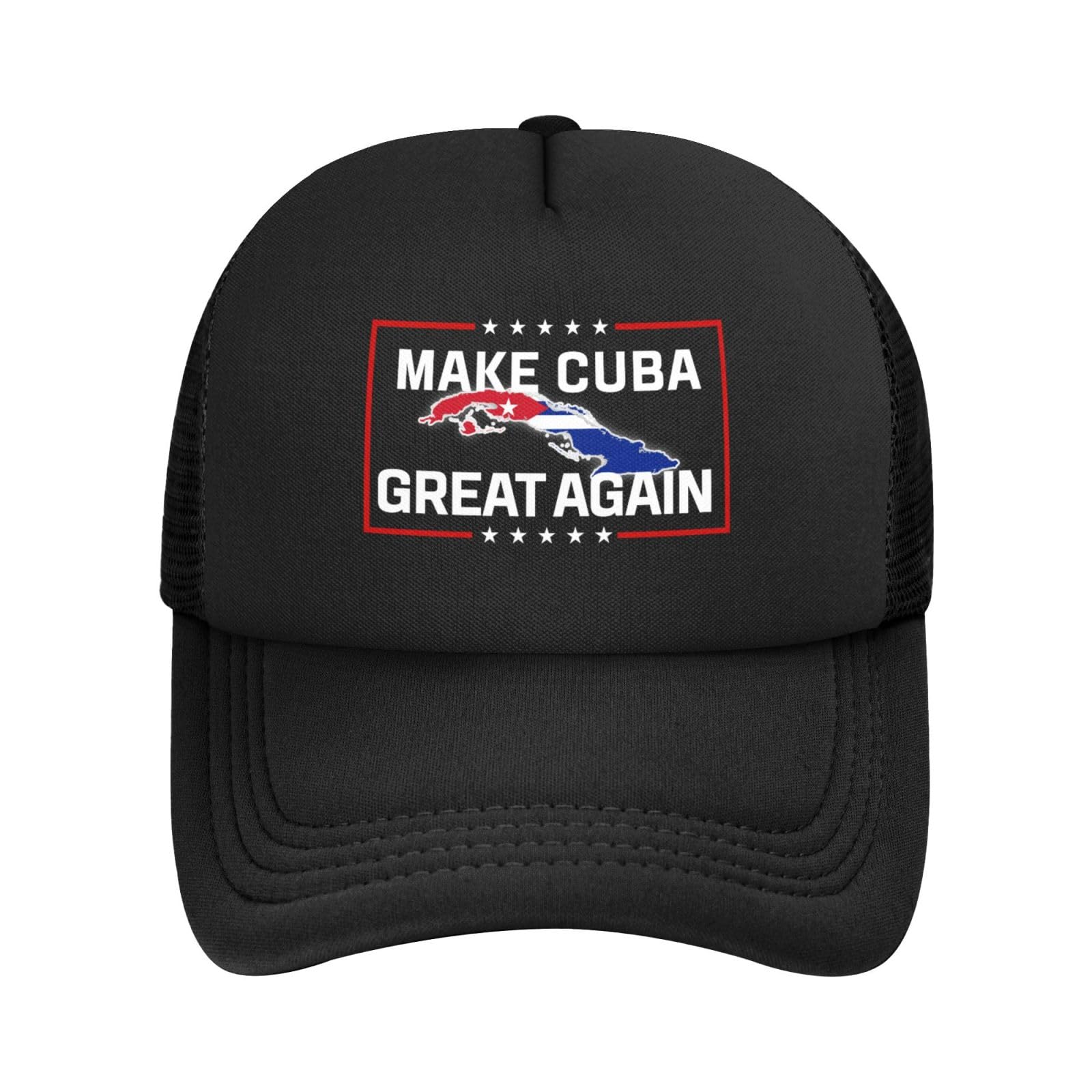 Antaa Make Cuba Great Again Hats Cuban Flag Mesh Trucker Cap Black