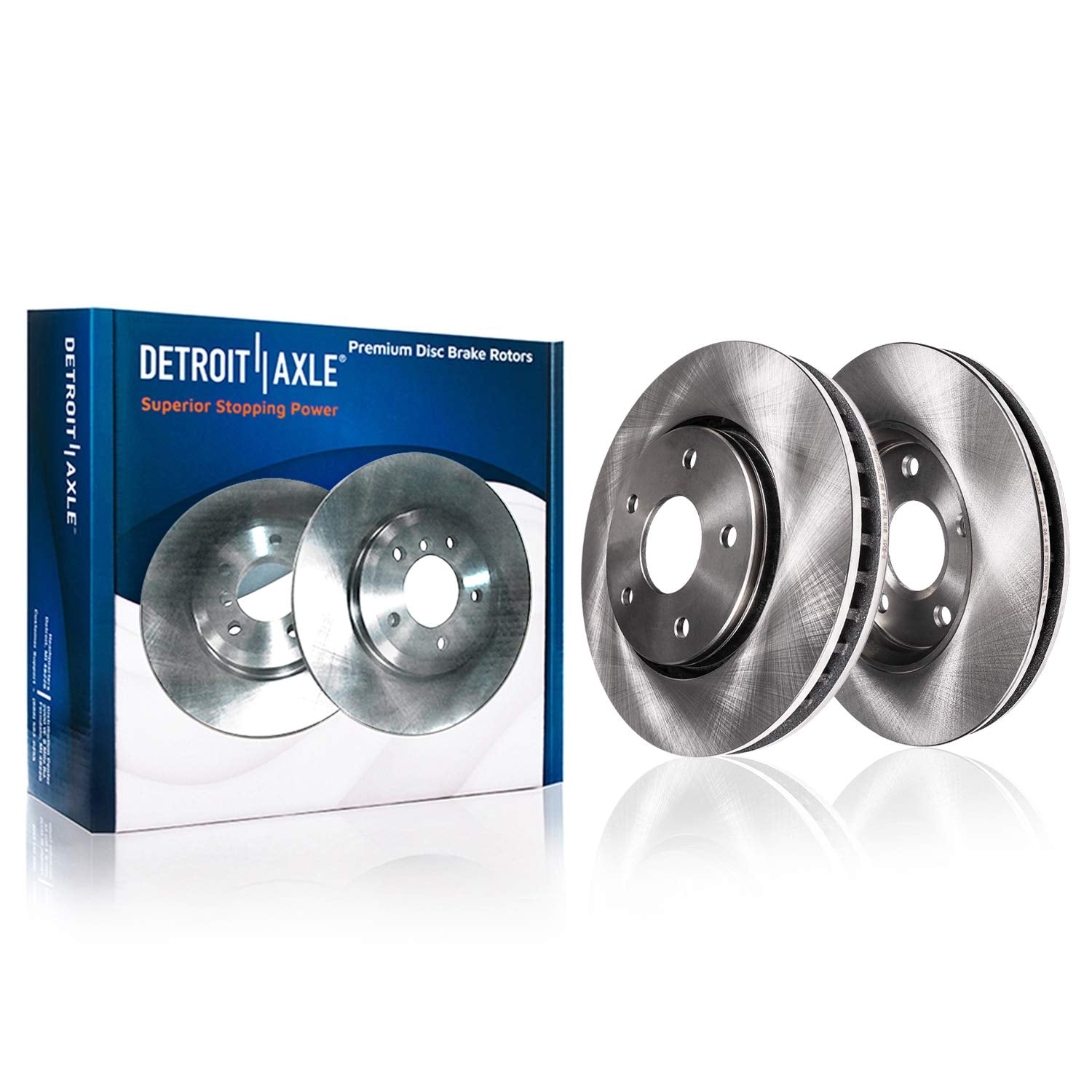 Detroit Axle - Front Brake Kit for Ford Fusion Mazda 6 Lincoln MKZ Zephyr Mercury Milan Disc Brake Rotors Ceramic Brakes Pads Replacement Brake Kit