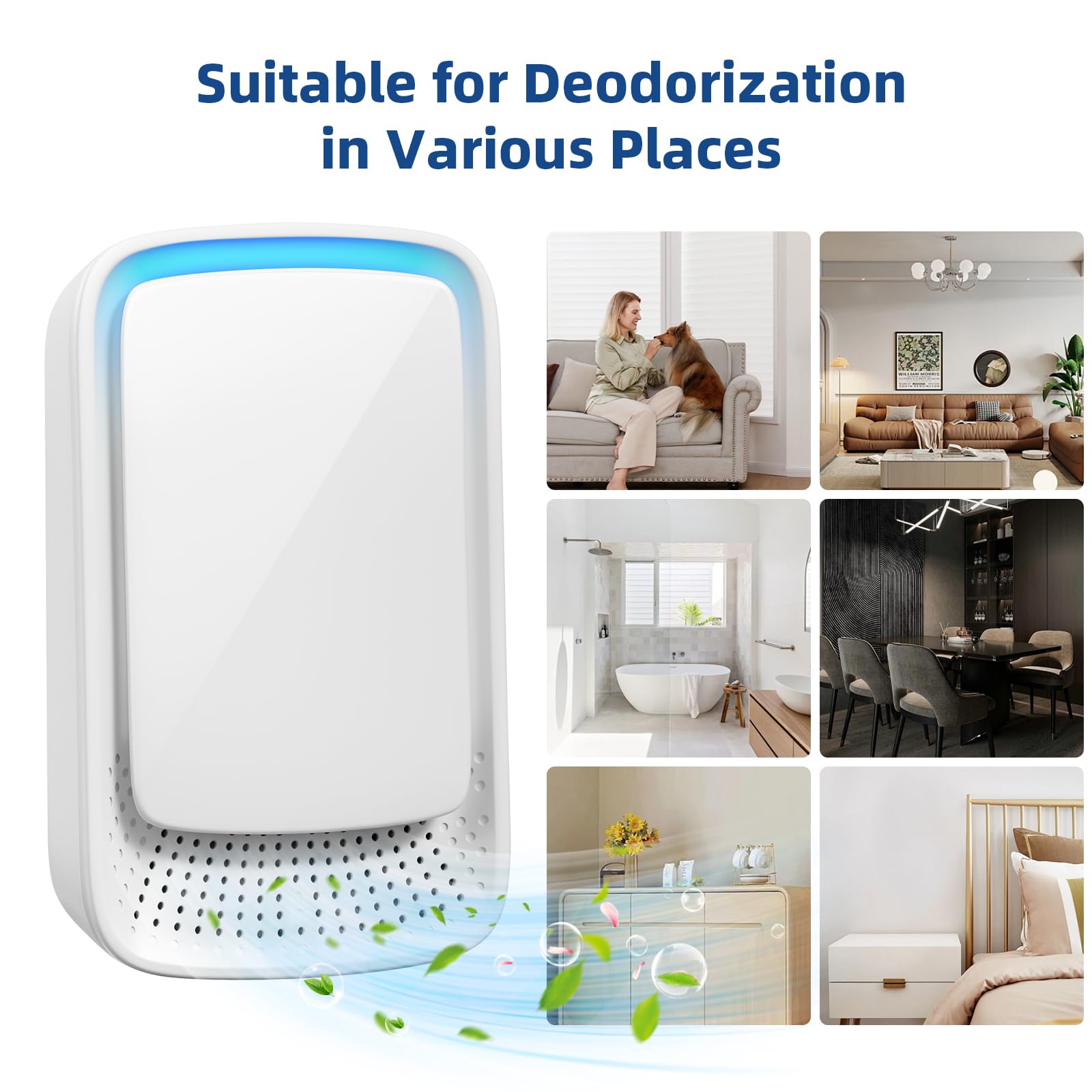 Plug In Air Purifier 4 Pack: Air Ionizer for Home,Negative Ion Generator - Quiet Operation - Air Freshener for Bedroom, Office, Kitchen,Odor,Smoke Dust,Mini Air Cleaner (4)