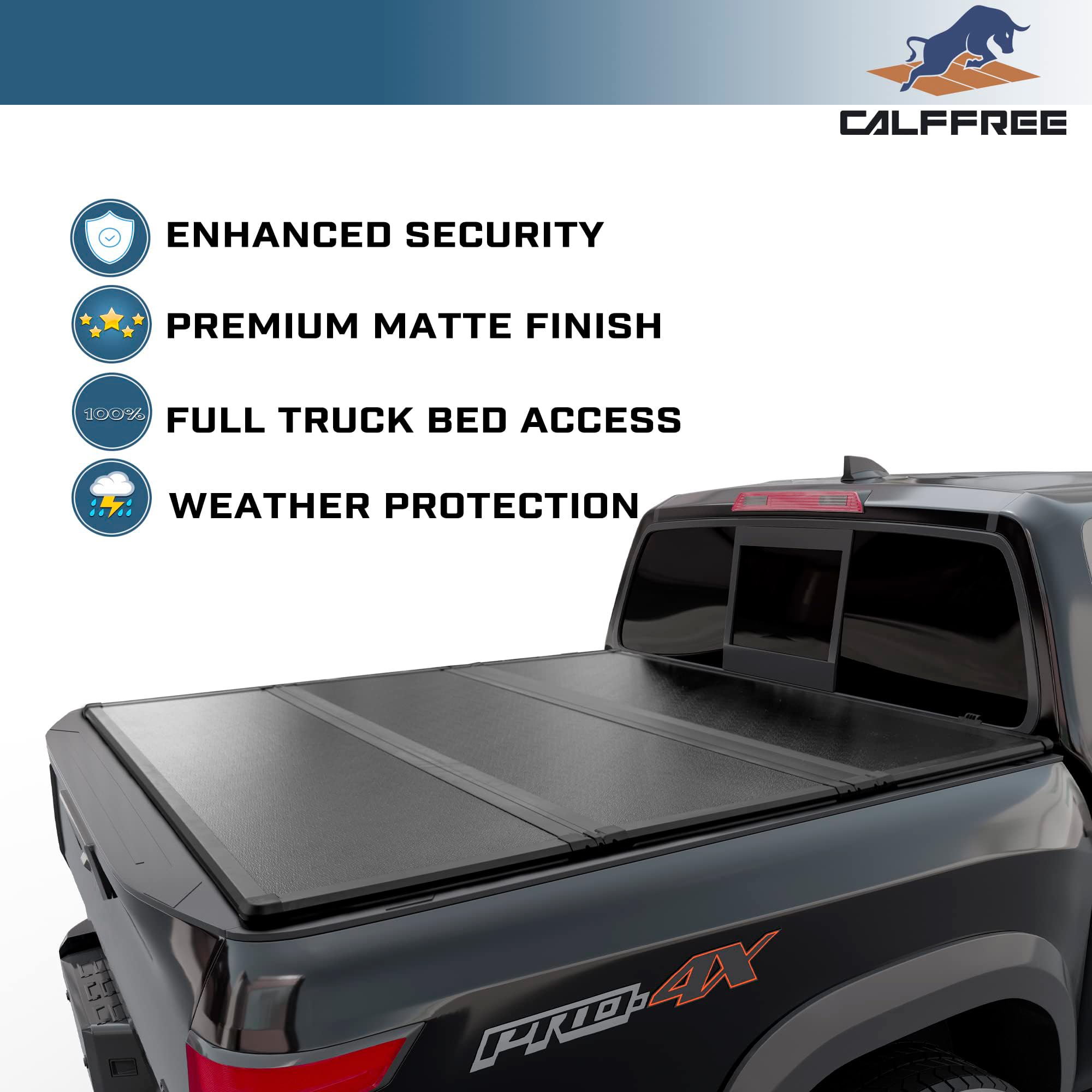 Calffree Hard Tri-Fold Truck Bed Cover Compatible with 2005-2025 Nissan Frontier 5ft Bed (60")