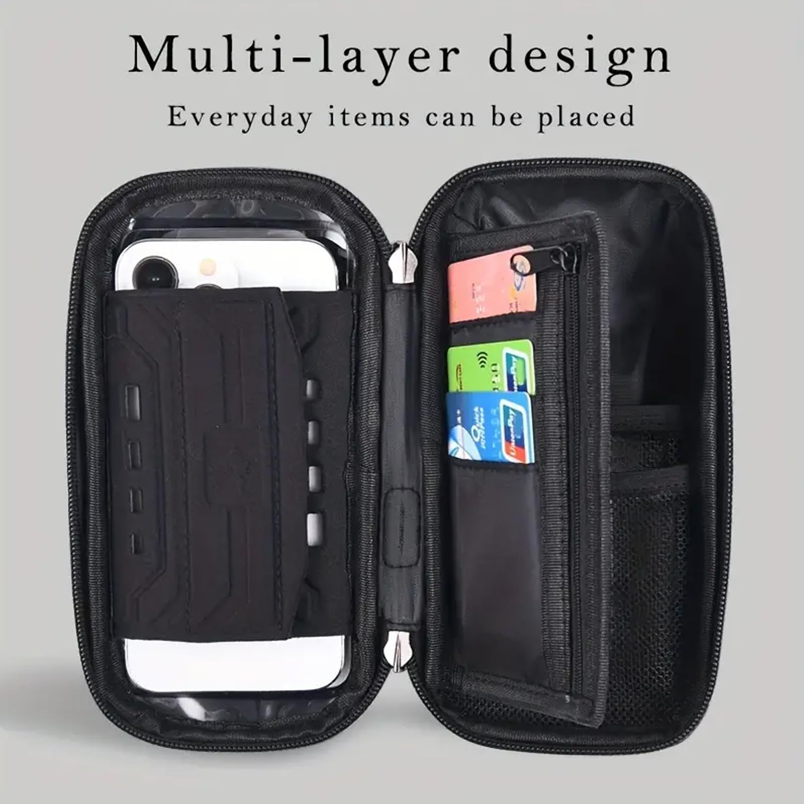 WOLFILIST Bike Phone Holder EVA Waterproof Bike Front Frame Bag Top Tube Bike Bag Bicycle Phone Mount Cycling Pouch with Rain Cover Bike Accessories Gifts for Cyclists Men