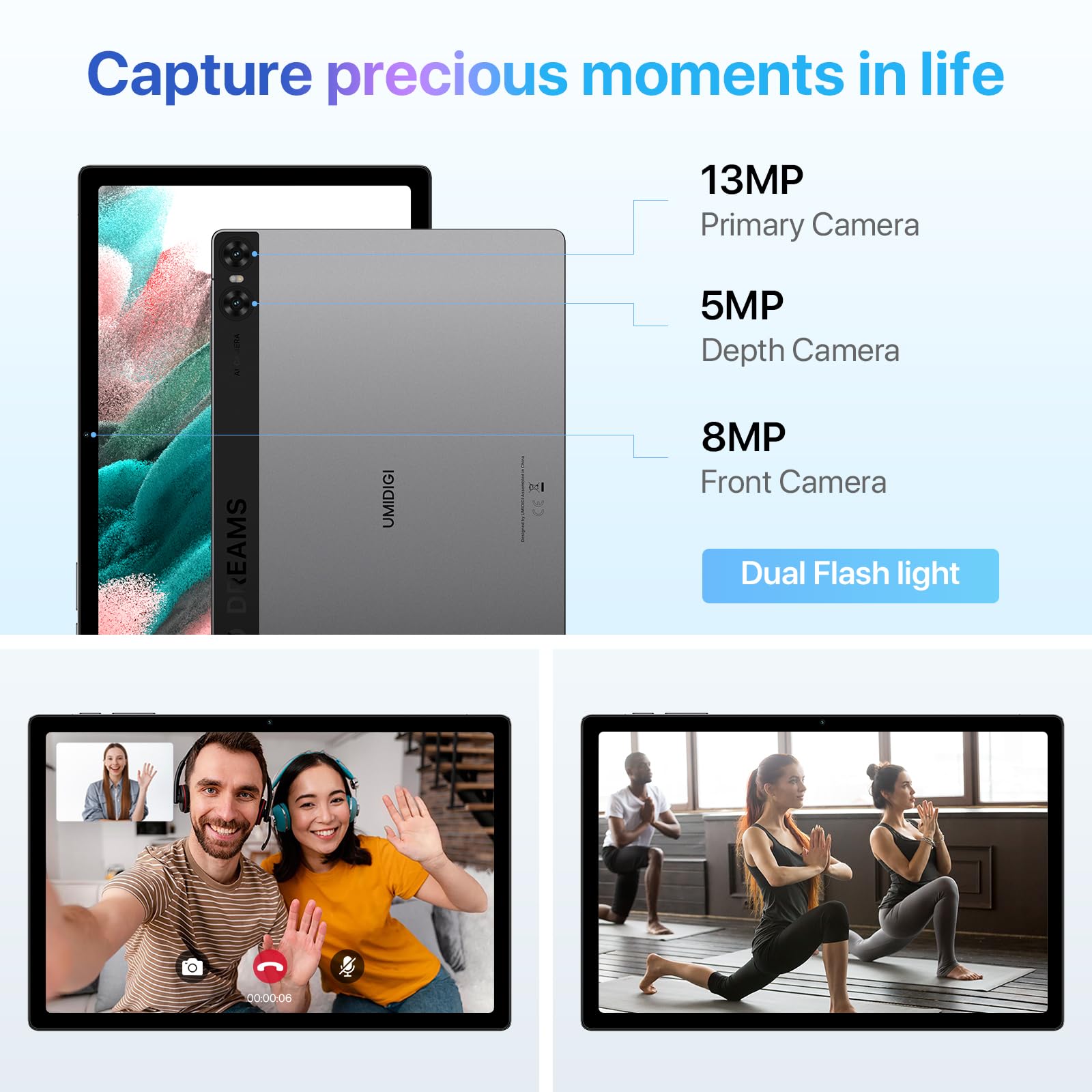 UMIDIGI A13 Tab (16+128GB),Android 13 Tablets 10.5 inch FHD Display Android Tablet, 7500 mAh Mega Battery Gaming Tablet, 8MP+13MP Camera Tablet, Support 1 TB Expandable Tablets……