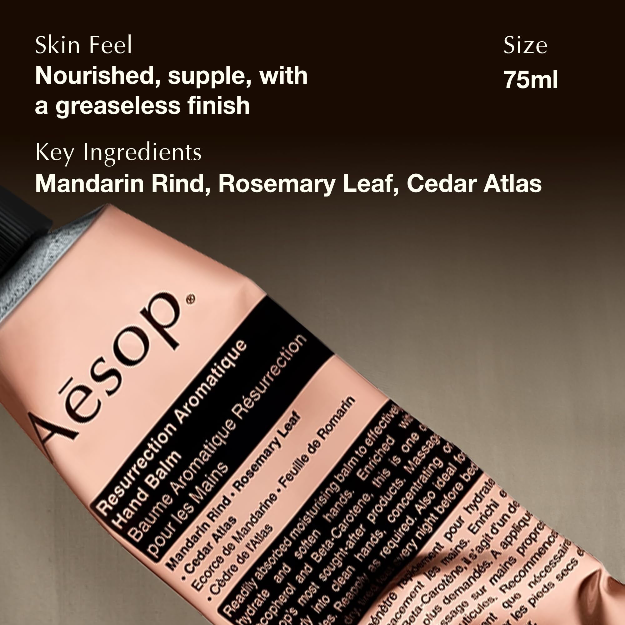 Aesop Industrious Gift Kit - Resurrection Aromatique Hand Wash (16.9 fl oz), Resurrection Aromatique Hand Balm (2.6 oz) & Resurrection Rinse-Free Hand Wash (1.6 fl oz) | Paraben, Cruelty-free & Vegan