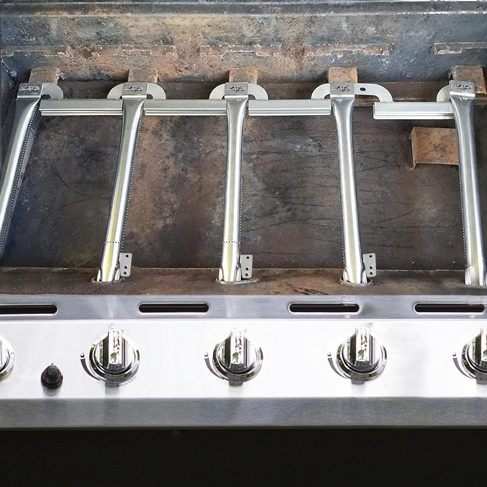 AJinTeby Stainless Steel Burner Replacement for Gas Grill Models Master Forge MFA480BSP and Master Forge MFA550CBP, BBQ Burner Parts