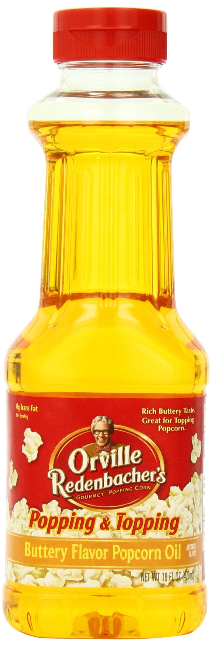 Orville Redenbacher's Popcorn Oil, Butter Flavor, 16 fl oz. (Pack of 6)