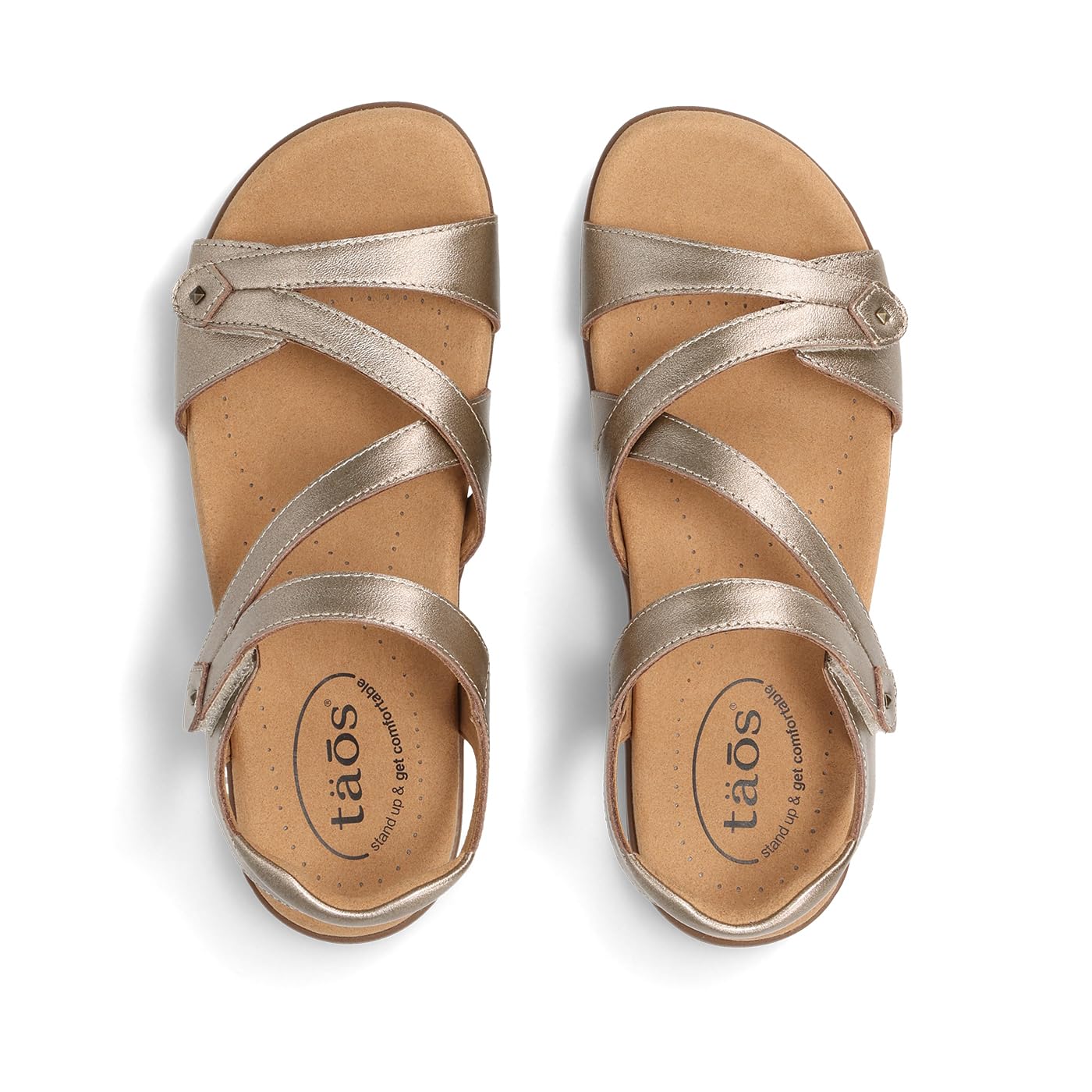 Taos Footwear Women's Big Time Champagne Sandal 7 (M) US