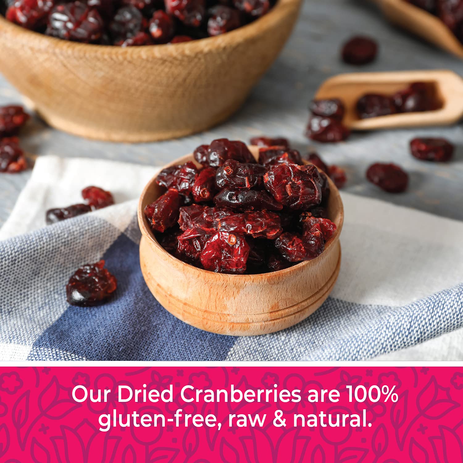 Dried Cranberries 2 lbs. Bulk Cranberries Dried Fruit, Dried Cranberries Sweetened, Premium Dried Cranberry Fruit, All Natural, Non-GMO. Grown in the USA, Cranberry Dried 32 oz.