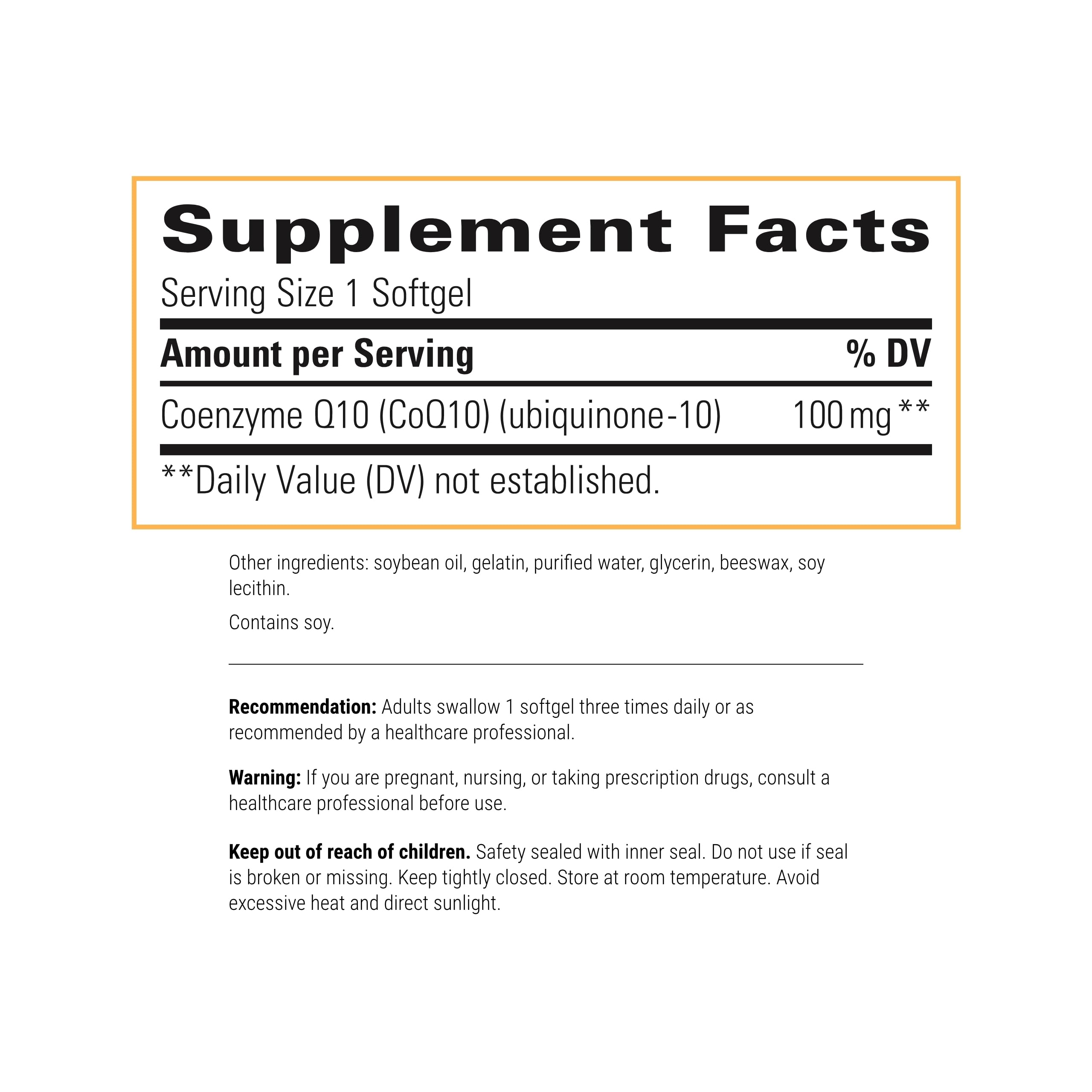 Integrative Therapeutics - CoQ10 (100mg) Coenzyme Q10 (Ubiquinone) Supplement - Supports Cardiovascular & Brain Health* - 60 Softgels
