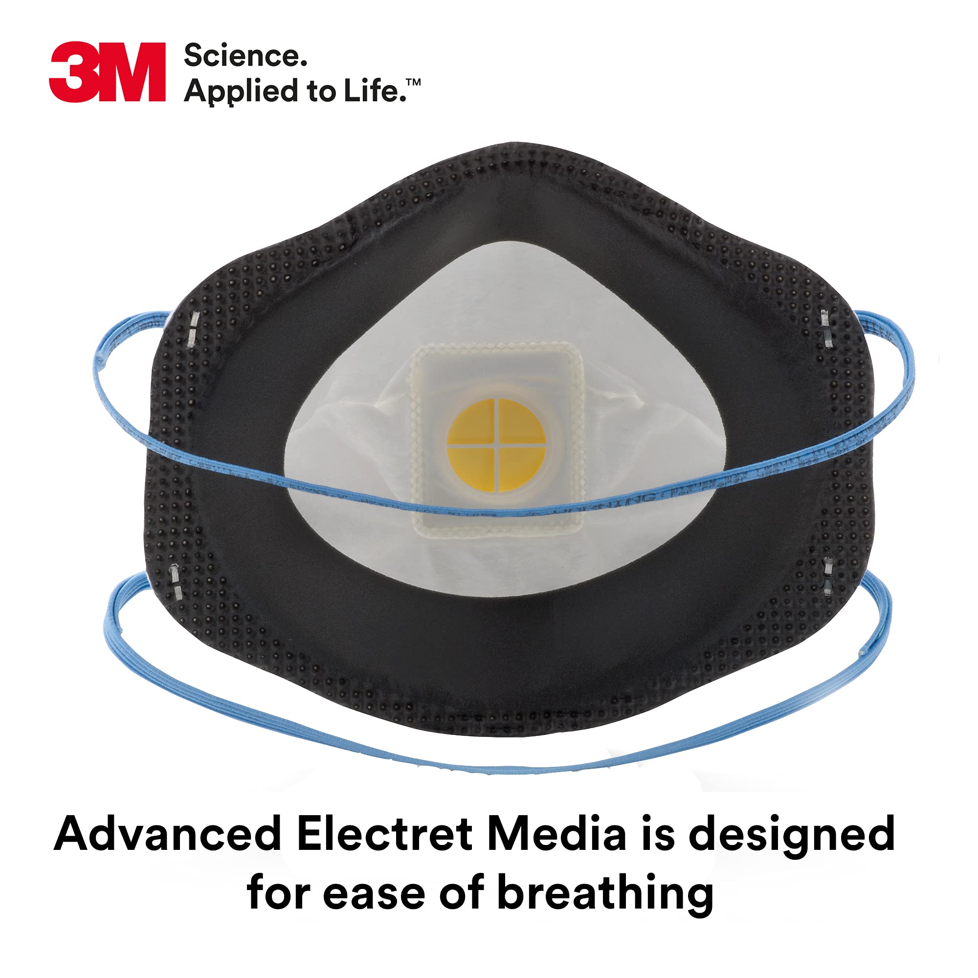 3M Particulate Respirator 8271, P95, Pack of 10, NIOSH APPROVED, Cool Flow Exhalation Valve, Braided Headband, Adjustable M-noseclip, Disposable General Purpose for Dust and other Particles