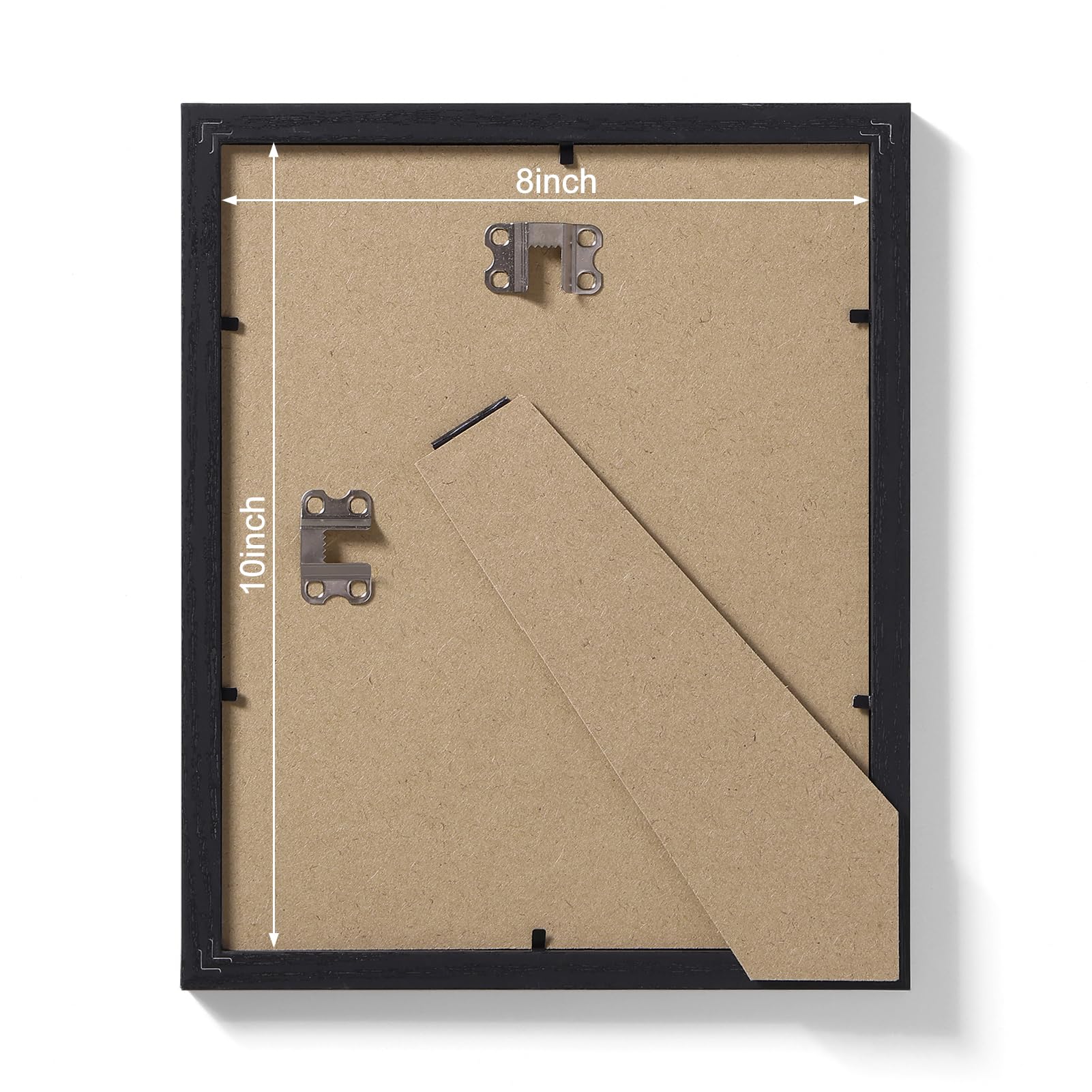 Vittanly 8x10 Picture Frames for Wall Set of 9, Display 5x7 Pictures with Mat or 8x10 without Mat, Collage Frames for Wall or Tabletop, Perfect for Home Décor and Gifts, Black