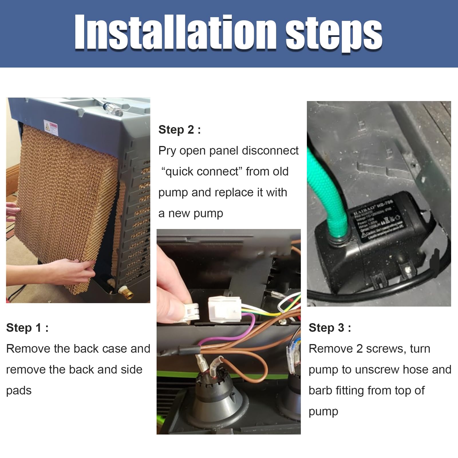 6091050 Evaporative Cooler Pump Fit for Models: MC91, MC92V, M350 and 11000CFM