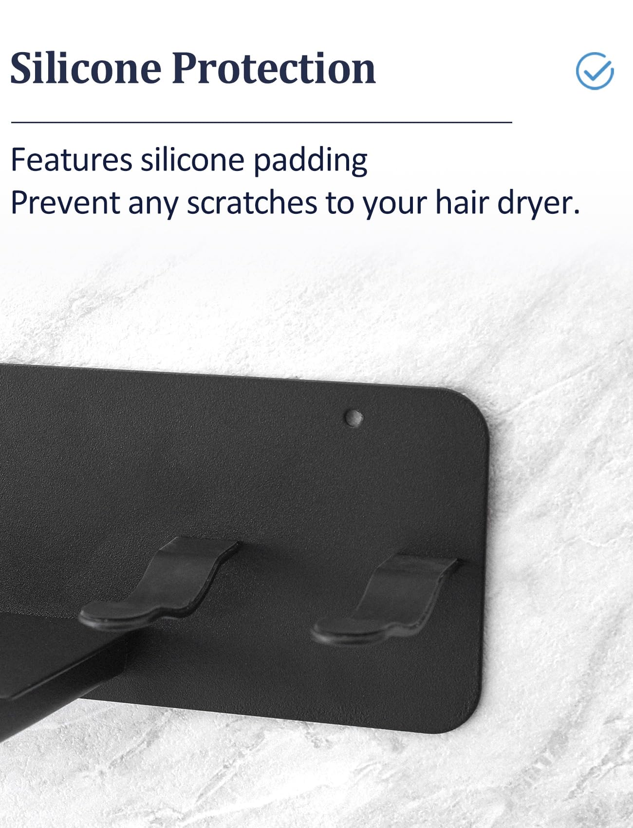 dysolve Hair Dryer Holder Wall Mount for Dyson Supersonic Airwrap Hair Dryer, Metal Blow Dryer Stand Attachments Storage for Bathroom and Salon, Black