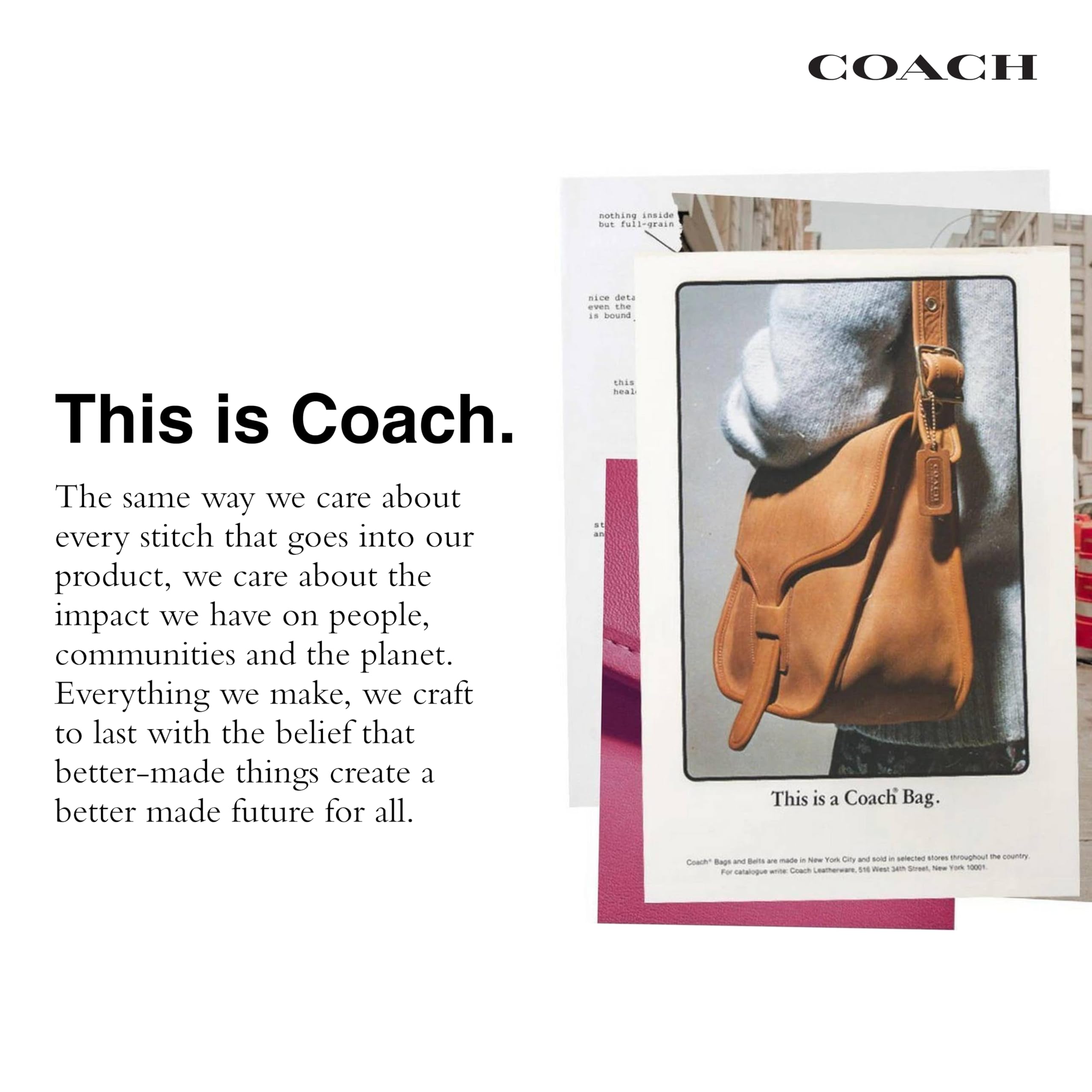 COACH Natural Grain Leather Barrel Bag