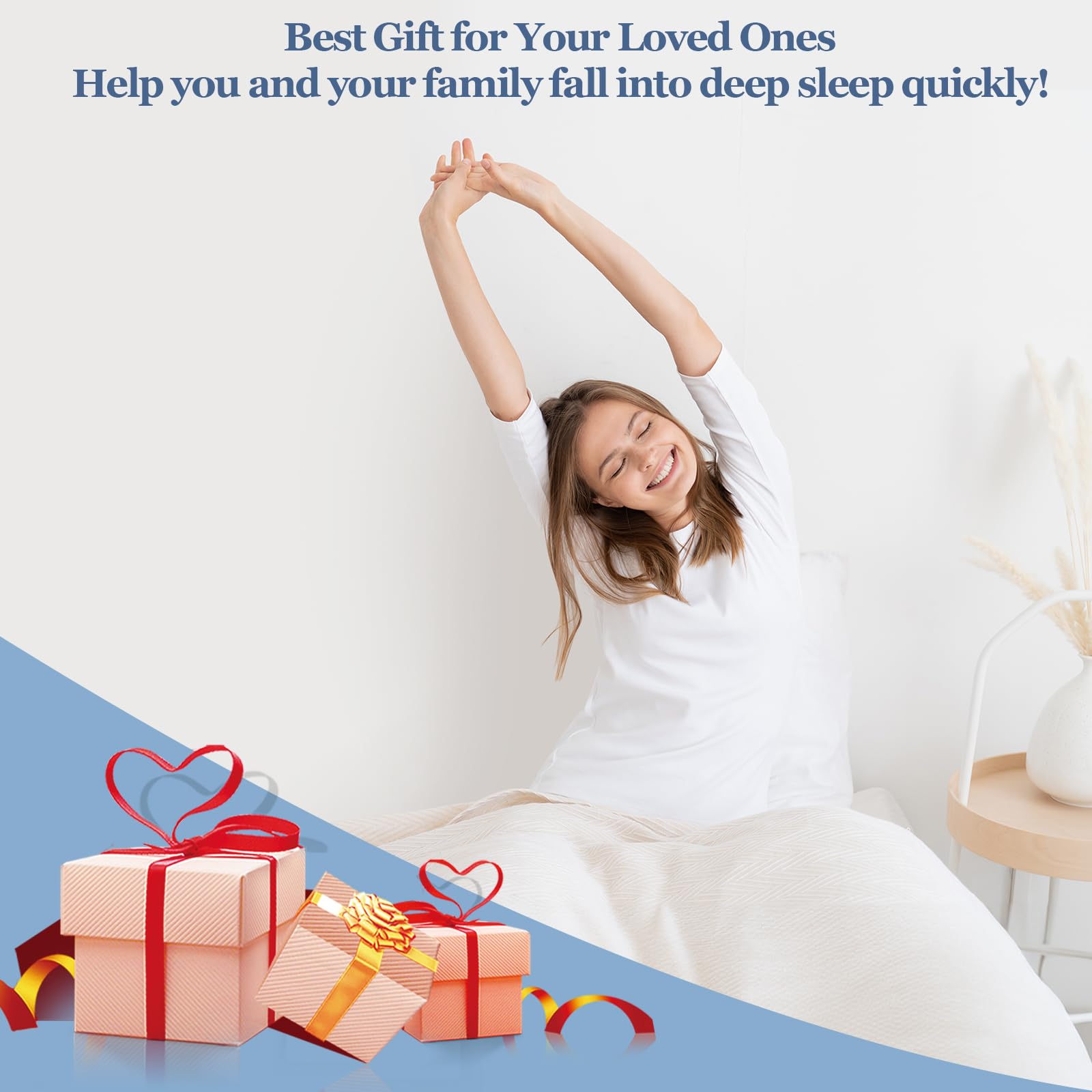 EzKamfort Cervical Neck Pillow for Sleeping - Memory Foam Cervical Pillow for Neck and Shoulder Pain Relief, Ergonomic Neck Support Pillow for Sleeping, Neck Pain Pillow for Side Back Stomach Sleeper