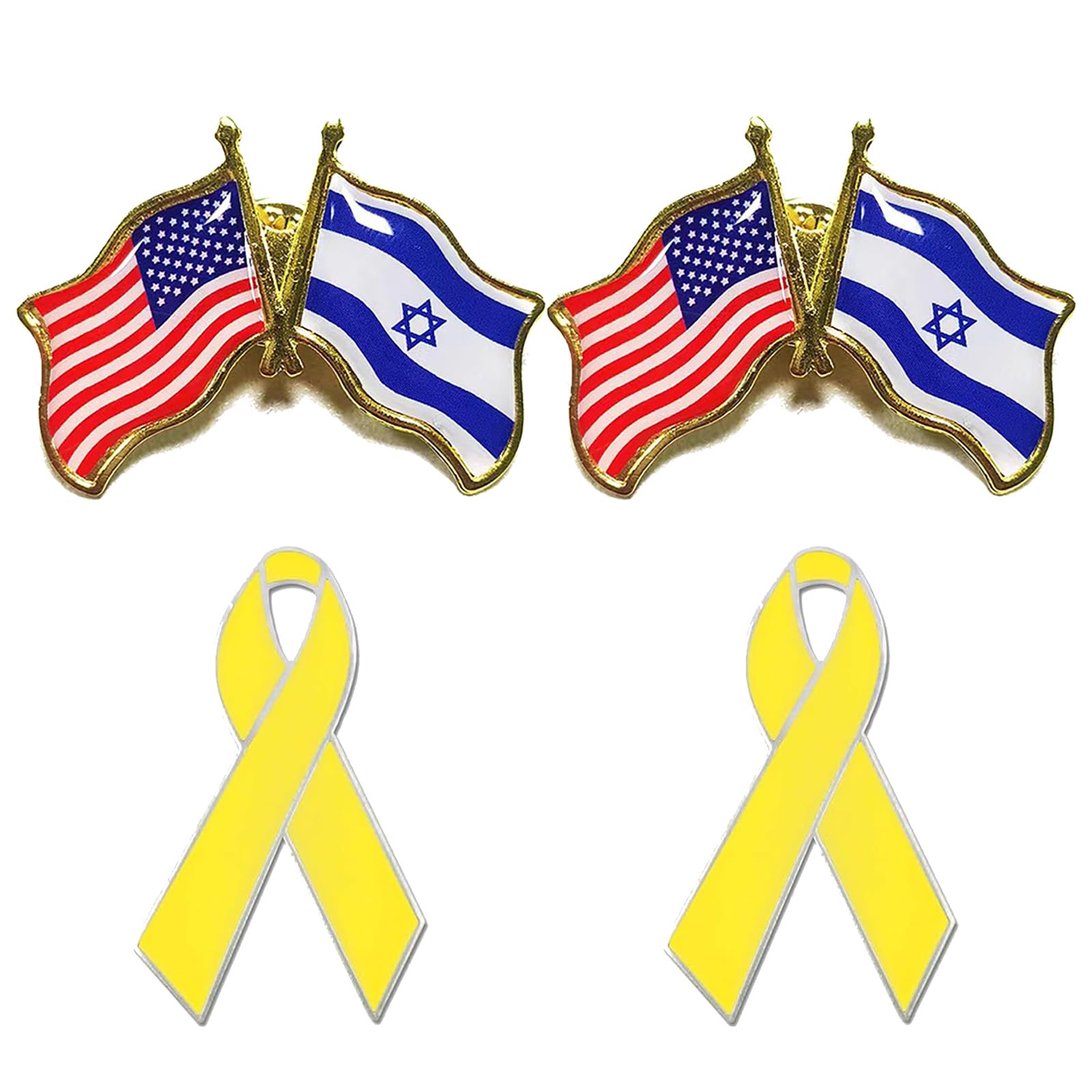 Yellow Ribbon Pin Hostages Israel for Women Men Bring Them Home Pin Israel Pins Badge Souvenir for I Stand with Israel Flag Pins