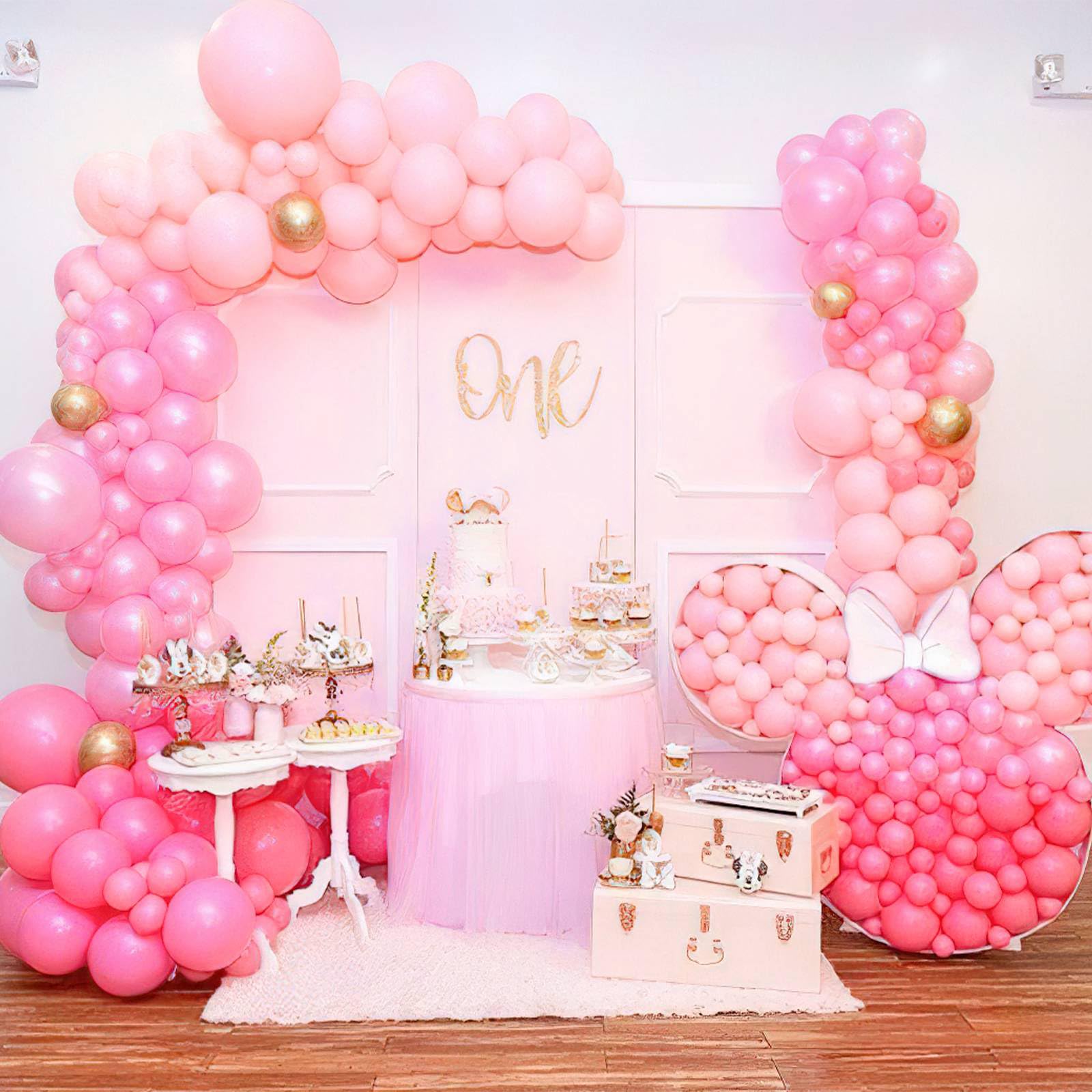 PartyWoo Light Pink Balloons 127pcs Different Sizes of 36 18 12 10 5 Inch Pastel Pale Baby Pink Balloon Arch Kit for Baby Shower Bachelorette Bridal Shower Birthday Party Decorations Pink-Y48