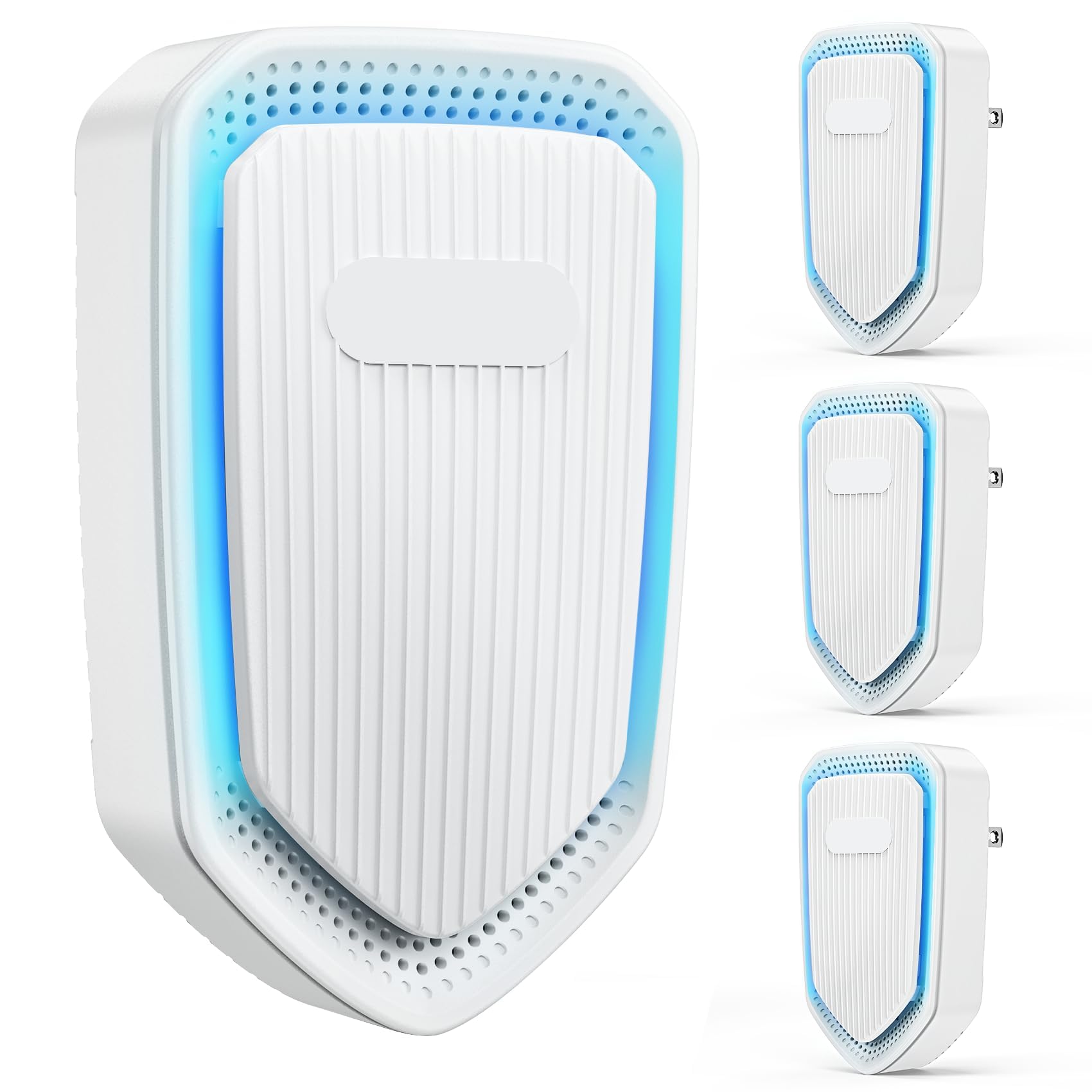 Air Ionizers Plug In Negative Ion Air Purifiers Quiet Air Freshener for Home Bedroom Office Basement - Portable Mini Air Cleaner Odor, Smoke, Dust, Pet Smell (2, White)