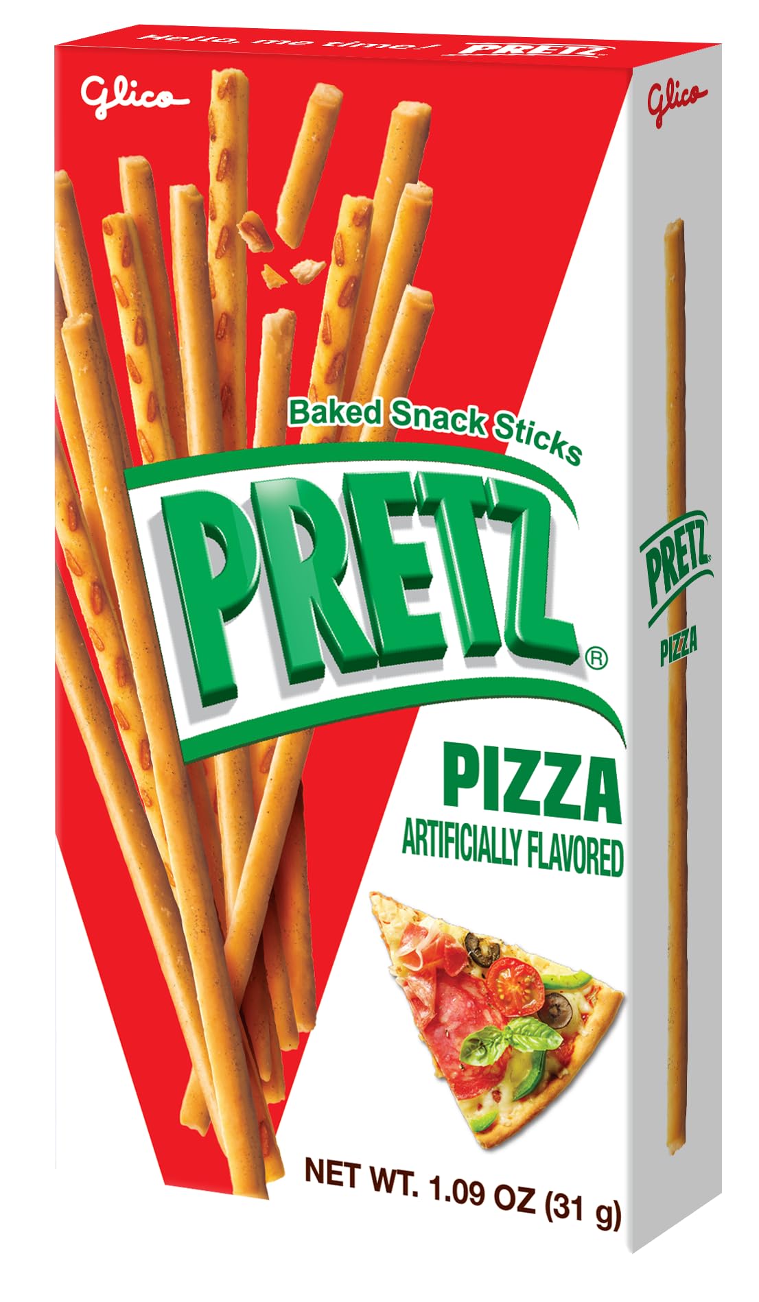 Glico Pretz Biscuit Stick, Pizza Flavored, 1.09 Ounce (Pack of 10)
