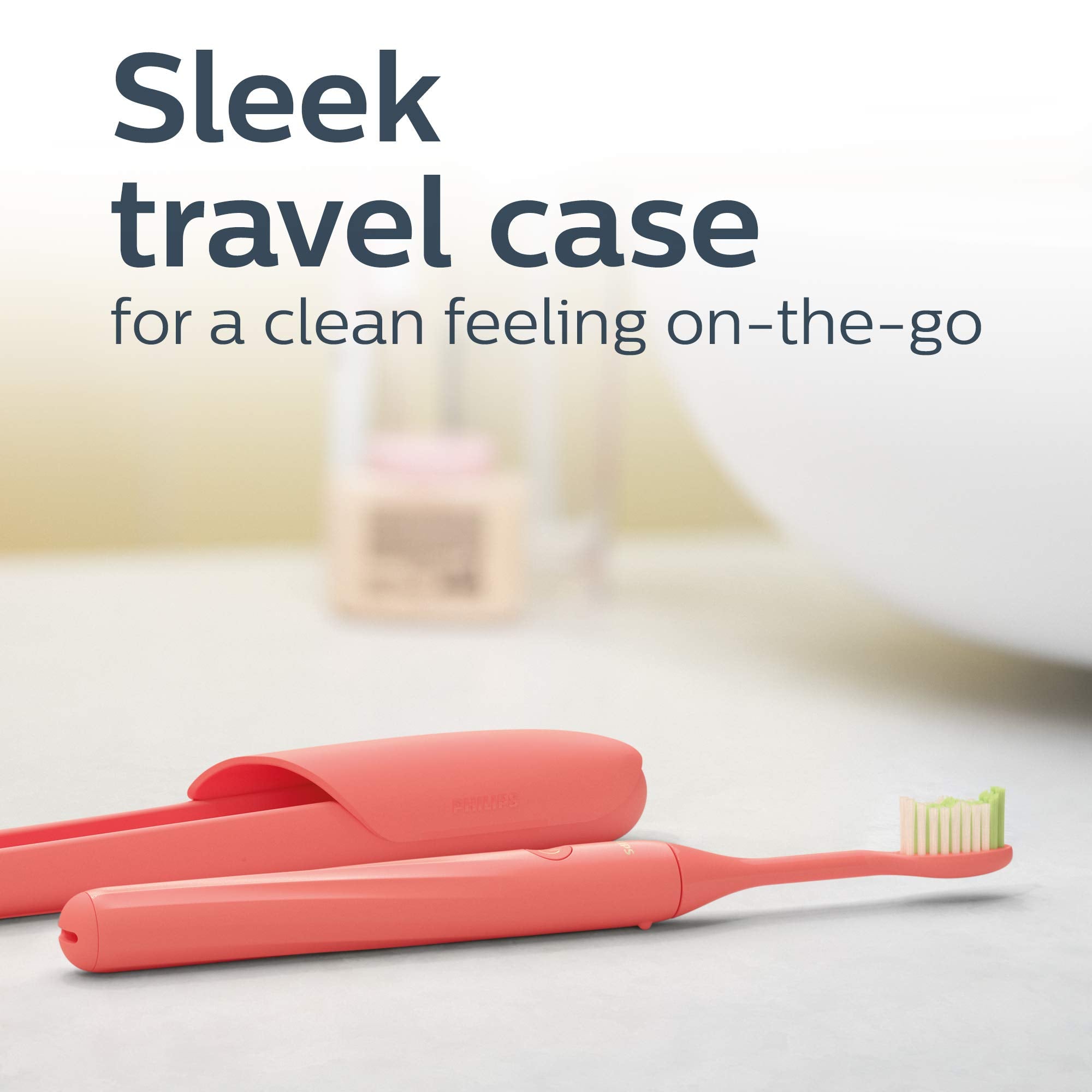 Philips One by Sonicare Battery Toothbrush, Brush Head Bundle, Miami Coral, BD1001/AZ