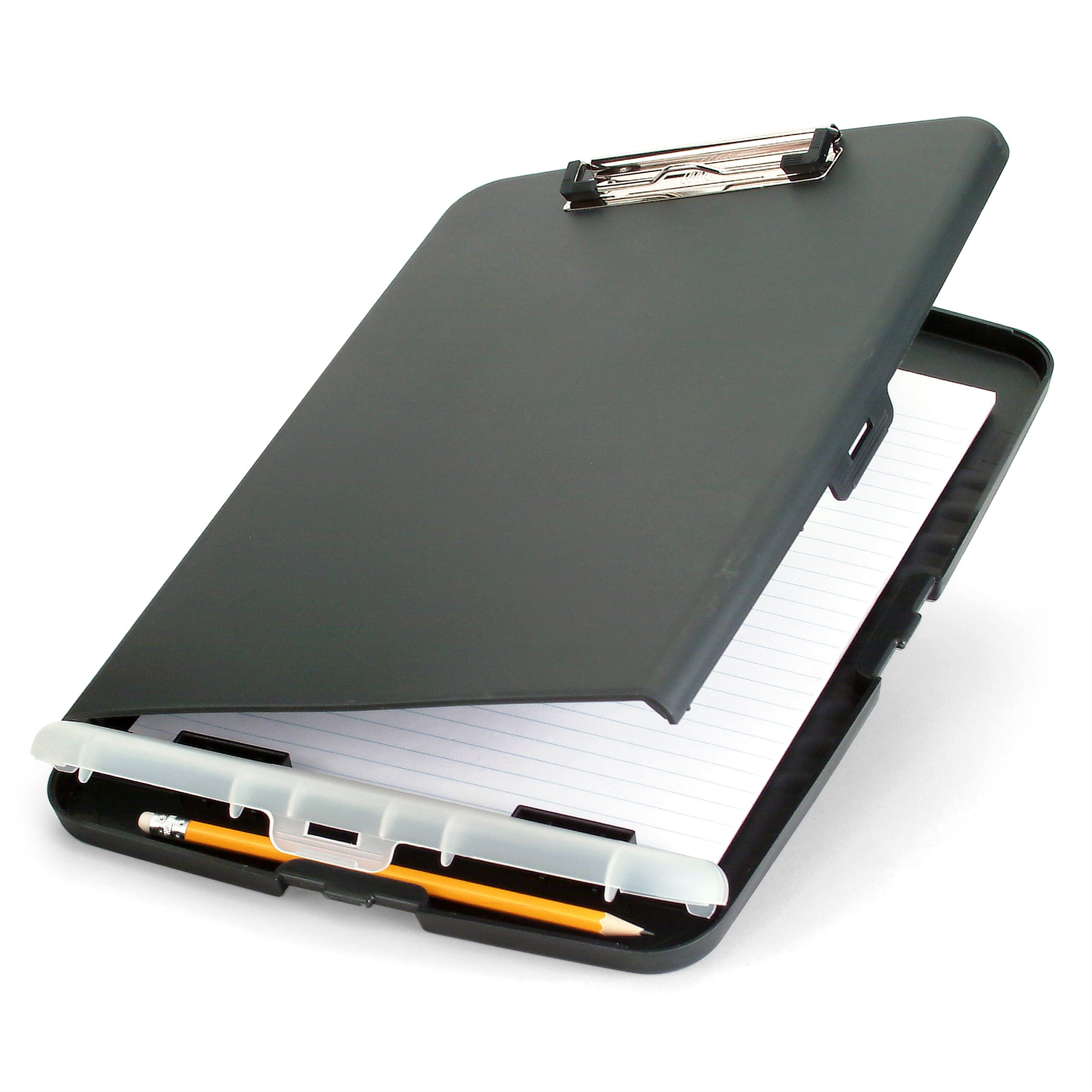 Officemate Slim Clipboard Storage Box, Charcoal (83303)