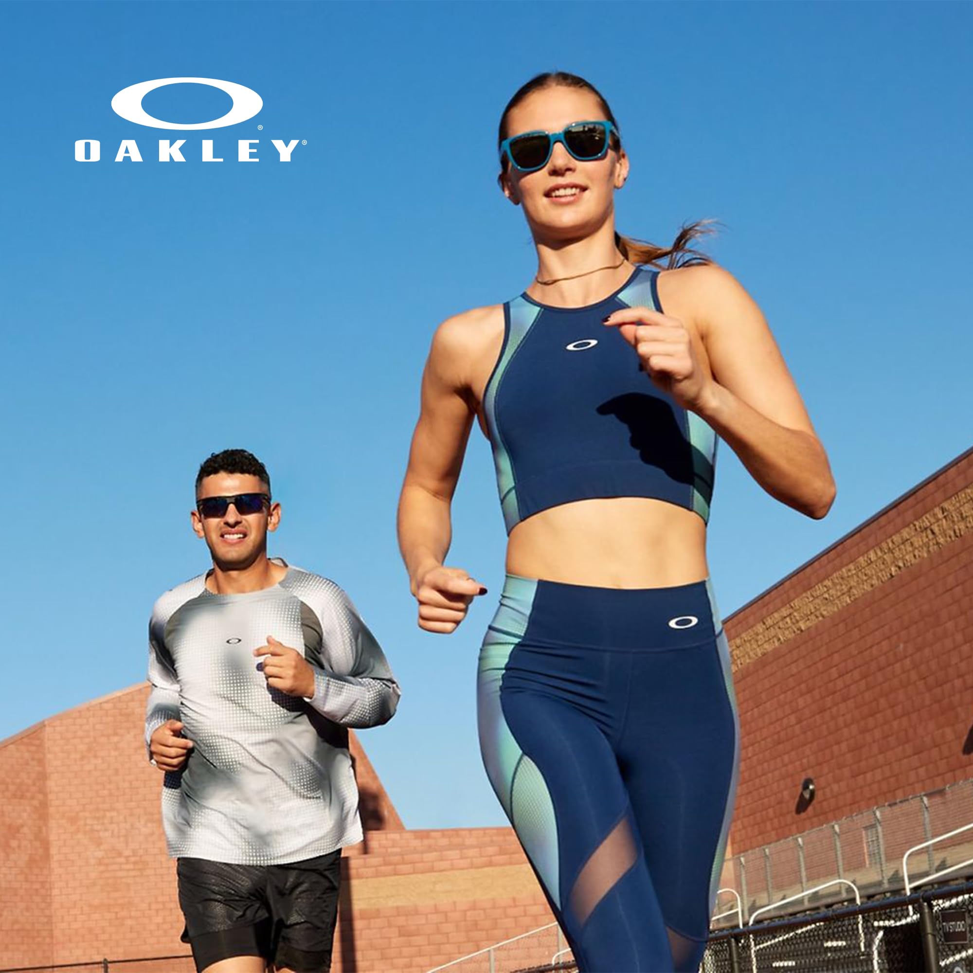 Oakley Men's OO9102 Holbrook Square Sunglasses, Matte Black Tonal Icon/Grey, 57 mm