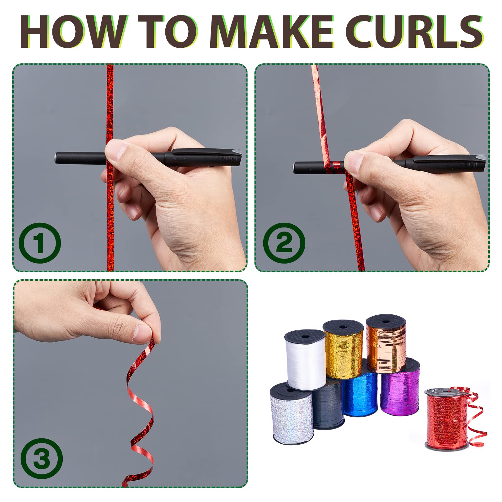 PartyWoo Red Ribbon, 500 Yard, Red Curling String Balloon Thin Gift Ribbon for Gift Wrapping Balloons Presents Floral Graduation Christmas Birthday Wedding Party Decorations (1 Roll)