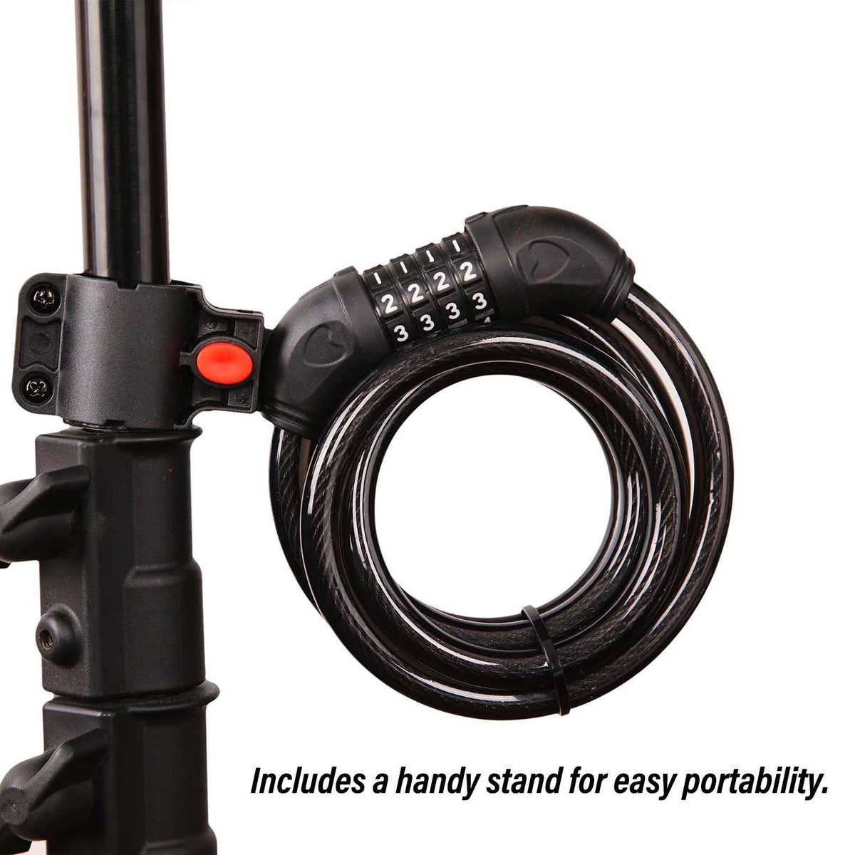 SEPOX® 2Pcs Pack 6FT Extra Long Cable Combination Bike Locks, 4 Digits Retractable Security Lock, 12mm Heavy Duty Anti Theft Anti Rust Cable for Bicycle, Scooter, Gate, Outdoor Equipment, Weatherproof