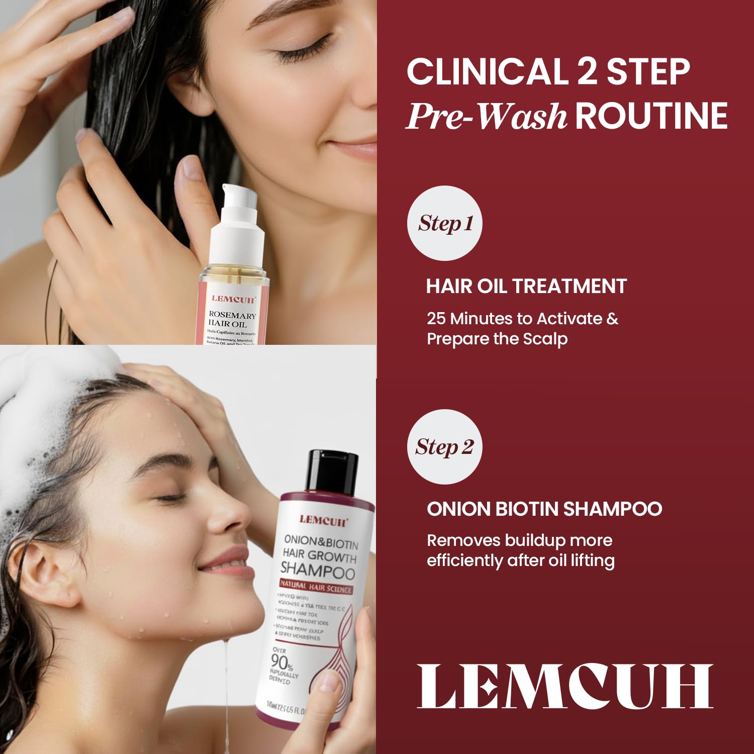 Onion Shampoo for Hair Growth: Onion Hydrosol Shampoo for Thicker-Looking Hair - Smooths Scalp With Tea Tree & Ginger - Thickening Formula Support Hair Regrowth For Women Men 12.5Fl Oz