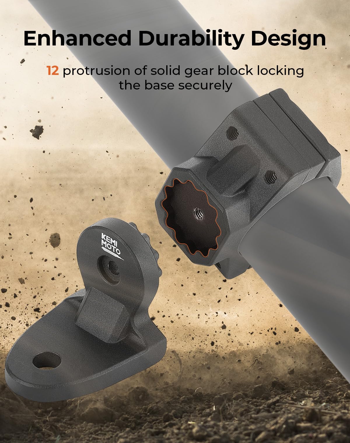 KEMIMOTO UTV Whip Mount Flag Whip Light Mount 2PCS, Heavy Duty Adjustable for 1.75-2 inch Roll Bar Cage, Compatible with RZR 900 1000 XP Pro Turbo Maverick Commander