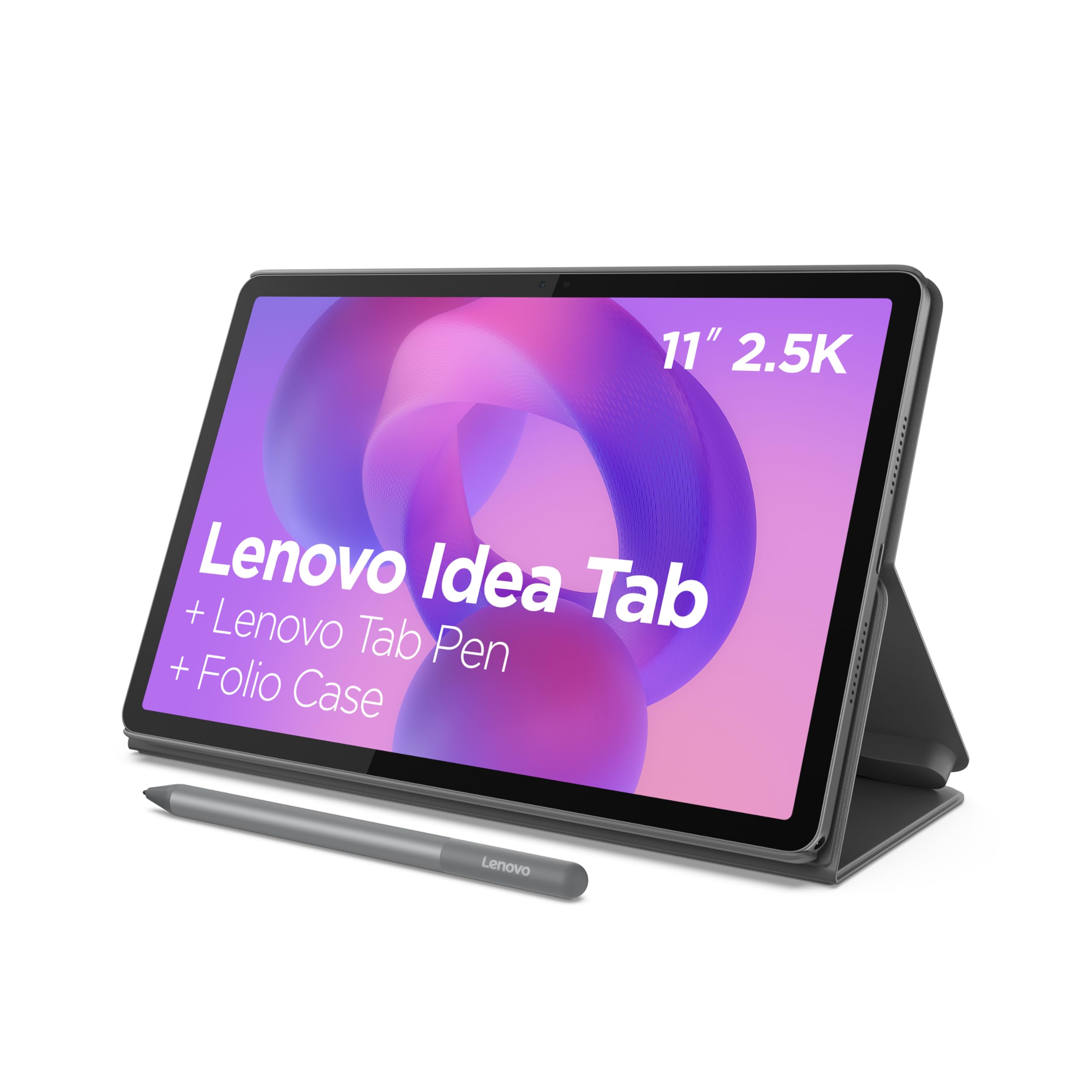 Lenovo Idea Tab - College Tablet - 11″ 2.5K IPS Touchscreen Display - 90Hz - MediaTek Dimensity 6300-8 GB Memory - 256 GB Storage - Integrated Arm Mali-G57 MC2 Tab Pen and Folio Case