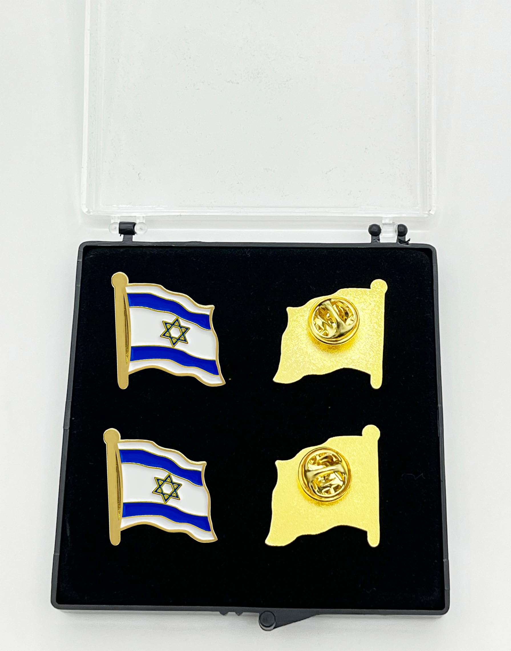 stidsds Israel Flag Pin - Israel Flags Pins Lapel Israeli Flag Enamel Lapel Pin Men Women Suit & Waving Patriotic Metal Badge Souvenir Hat Backpacks Decoration(4 Pack)