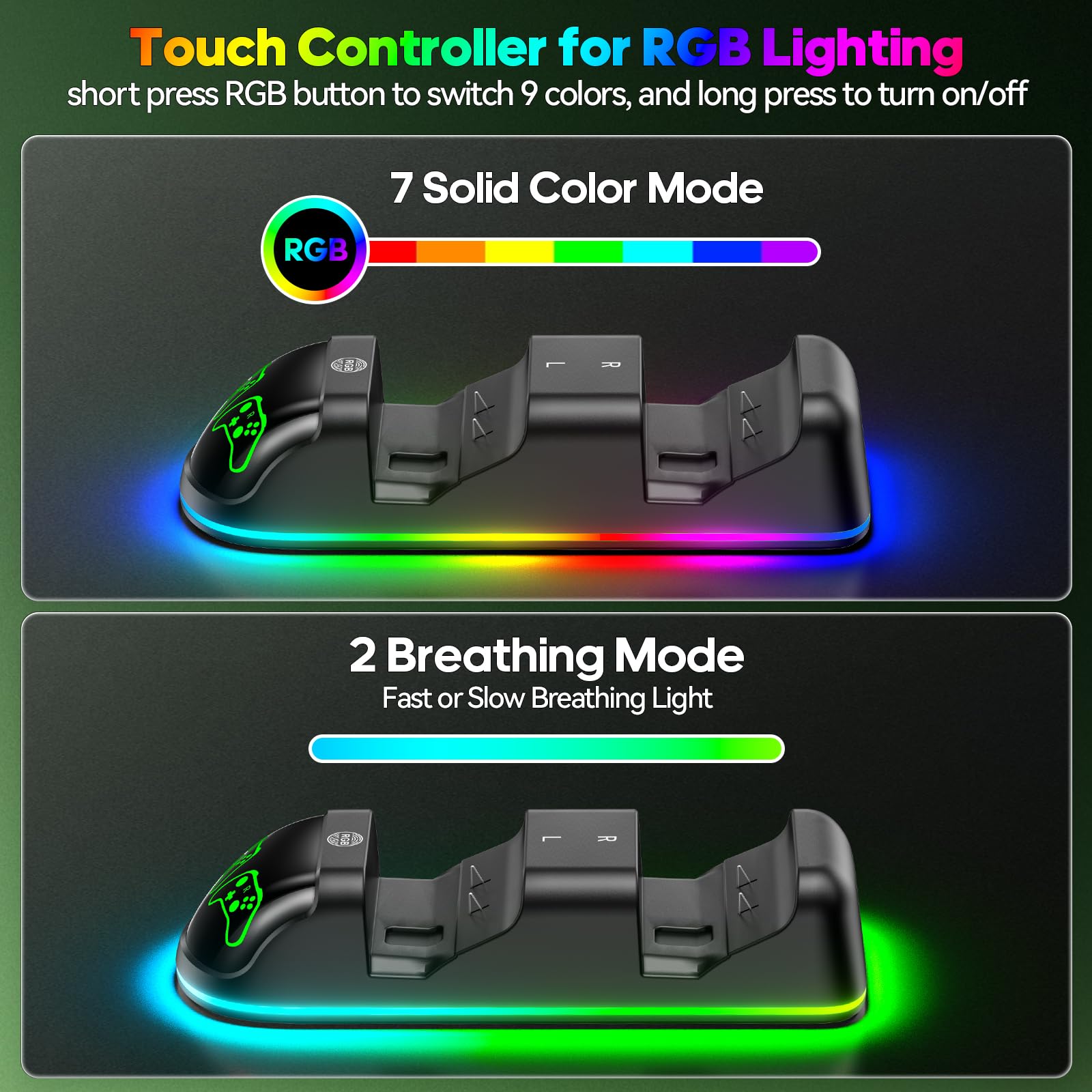 OIVO XSX Controller Charger Station with 2 Packs 4320mWh Rechargeable Battery for Xbox Series X/S/One/Elite/Core Controller, Charging Dock with 4 Packs Covers (1800mAh)