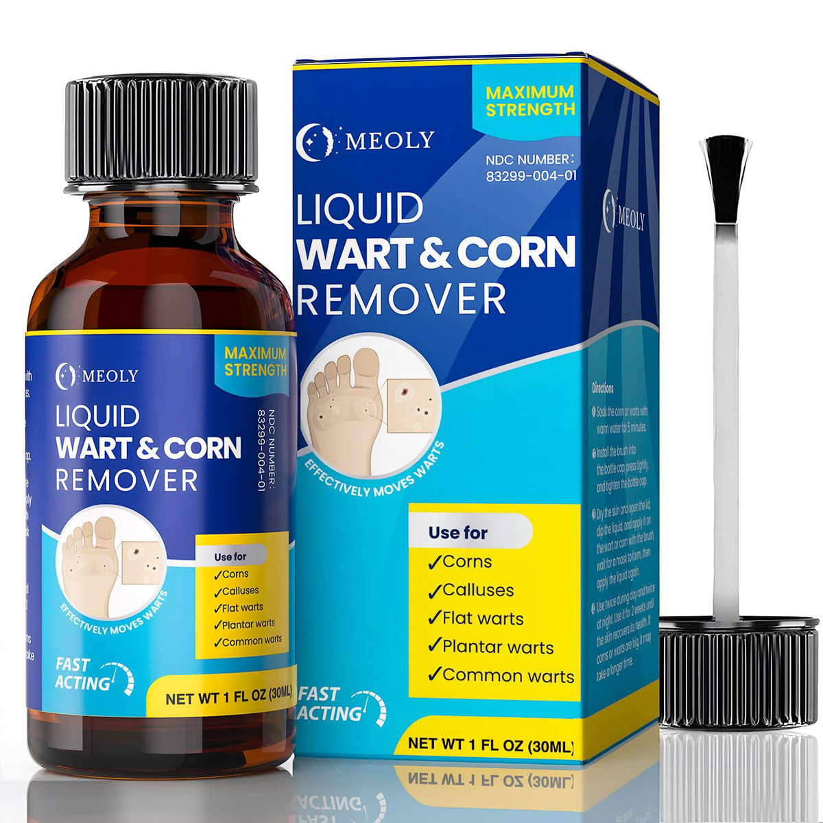 Salicylic Wart Removal Freeze Away: Fast-Acting Verrugas Removal Maximum Strength for Men and Women - Plantar Wart Genital Wart Corns Mole Calluses 30 ML