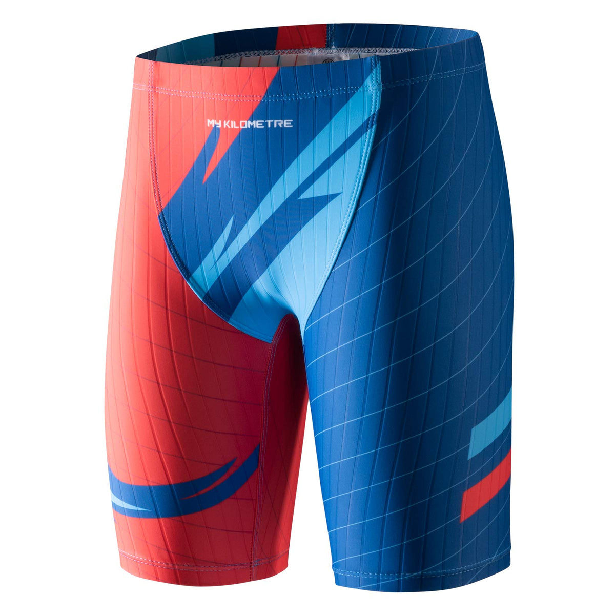 MY KILOMETRE Boys' Jammer Swimsuit with Drawstring Training Swimwear for Kids Endurance Boys Youth Swim Shorts Kids Swimsuit Red