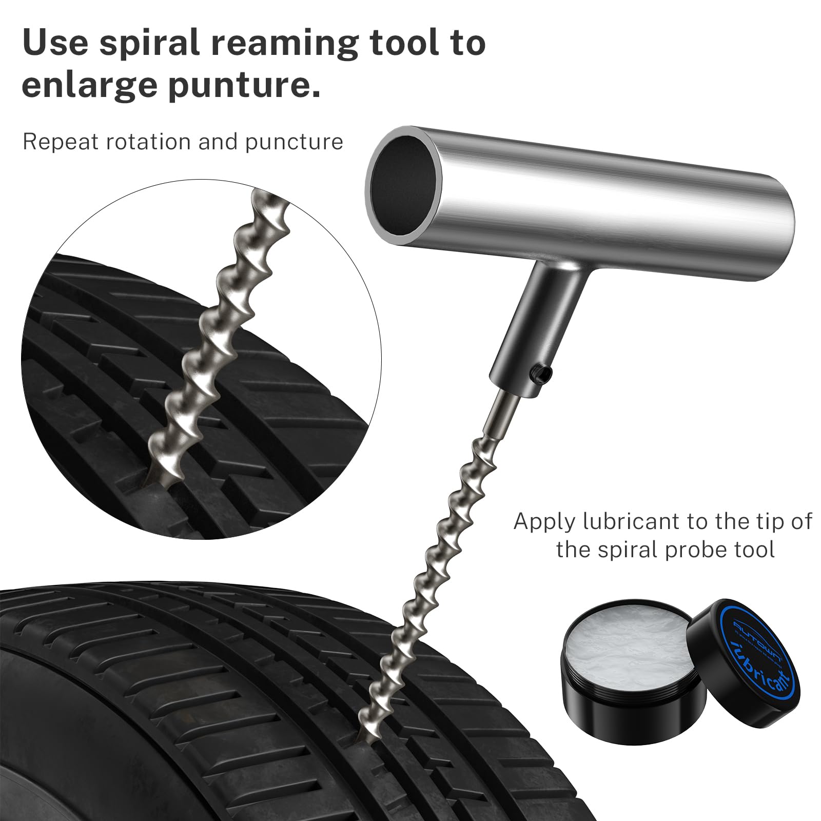 AUTOWN Flat Tire Repair Kit with Plugs 31 Pcs for Car, Motorcycle, ATV, Jeep, Truck, Tractor Flat Tire Puncture Repair