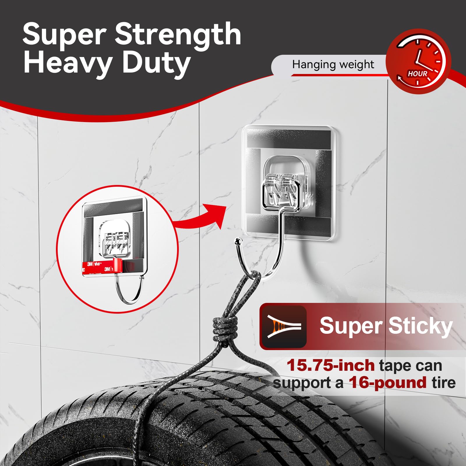 PHIXBEAR 2 Rolls Car Double Sided Tape High Temperature Resistant Heavy Duty, Made of 3M, 19.7 Ft X 0.6 ", Strong Adhesion and Multi-Purpose Automotive Parts Mounting Tape