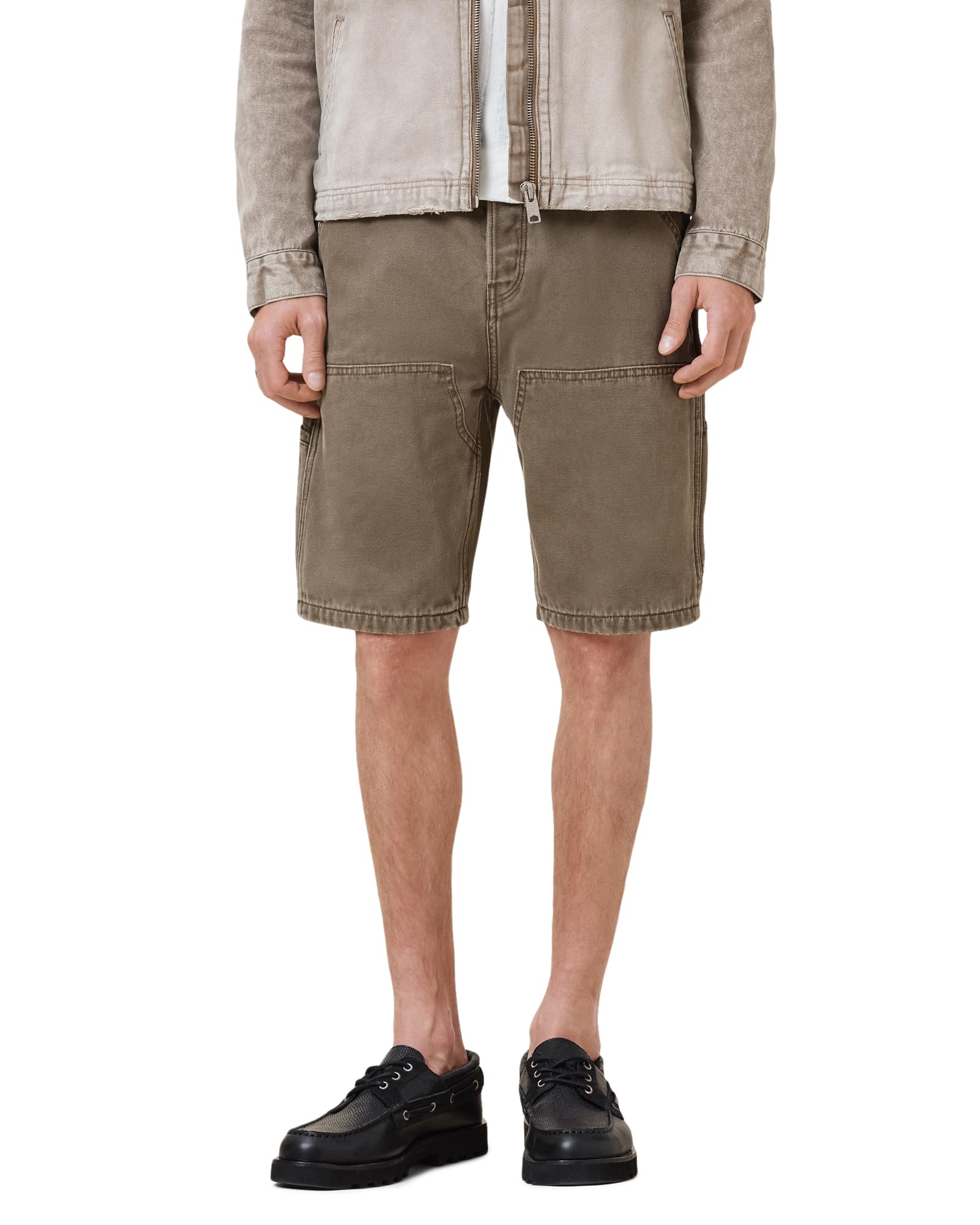 AllSaints Men's Alva Carpenter Short, Baked Brown